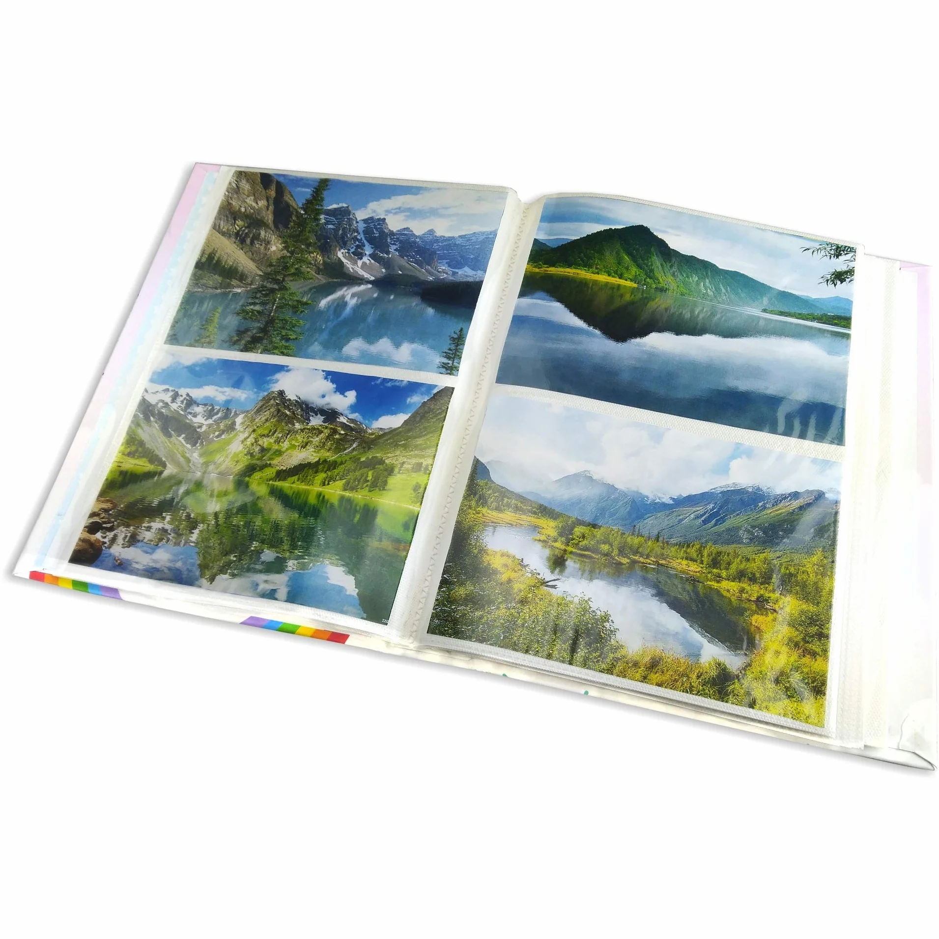 Album photo avec poches 21x28 cm 200 photos 13x18 cm couverture en tissu coton ecru