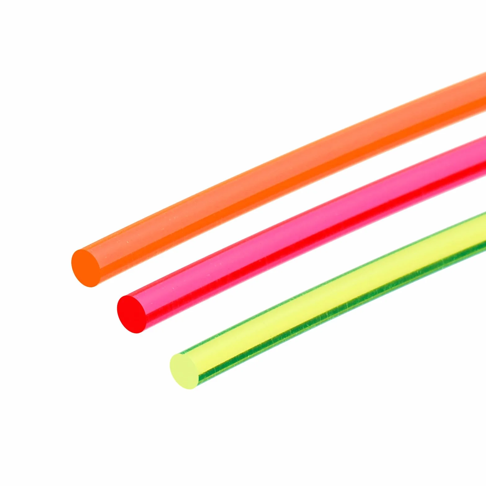 QUARKZMAN Remplacement Fibre Optique Vue Cannes, 6pcs 2.5mmx15cm PMMA pour Arcs Vues DIY Art Fluorescence Rouge Vert Orange
