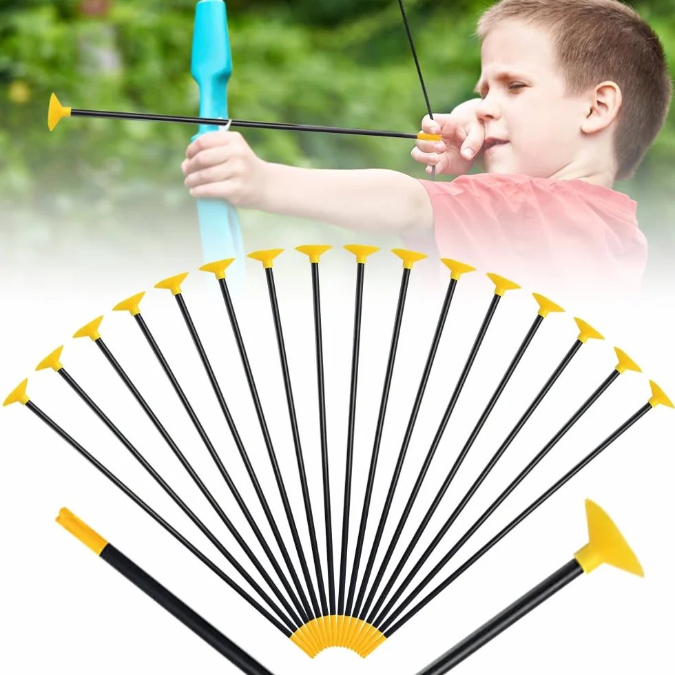 Flèche Ventouse 42 cm Tir à l'arc Flèches de Rechange Jouet Enfant Noir