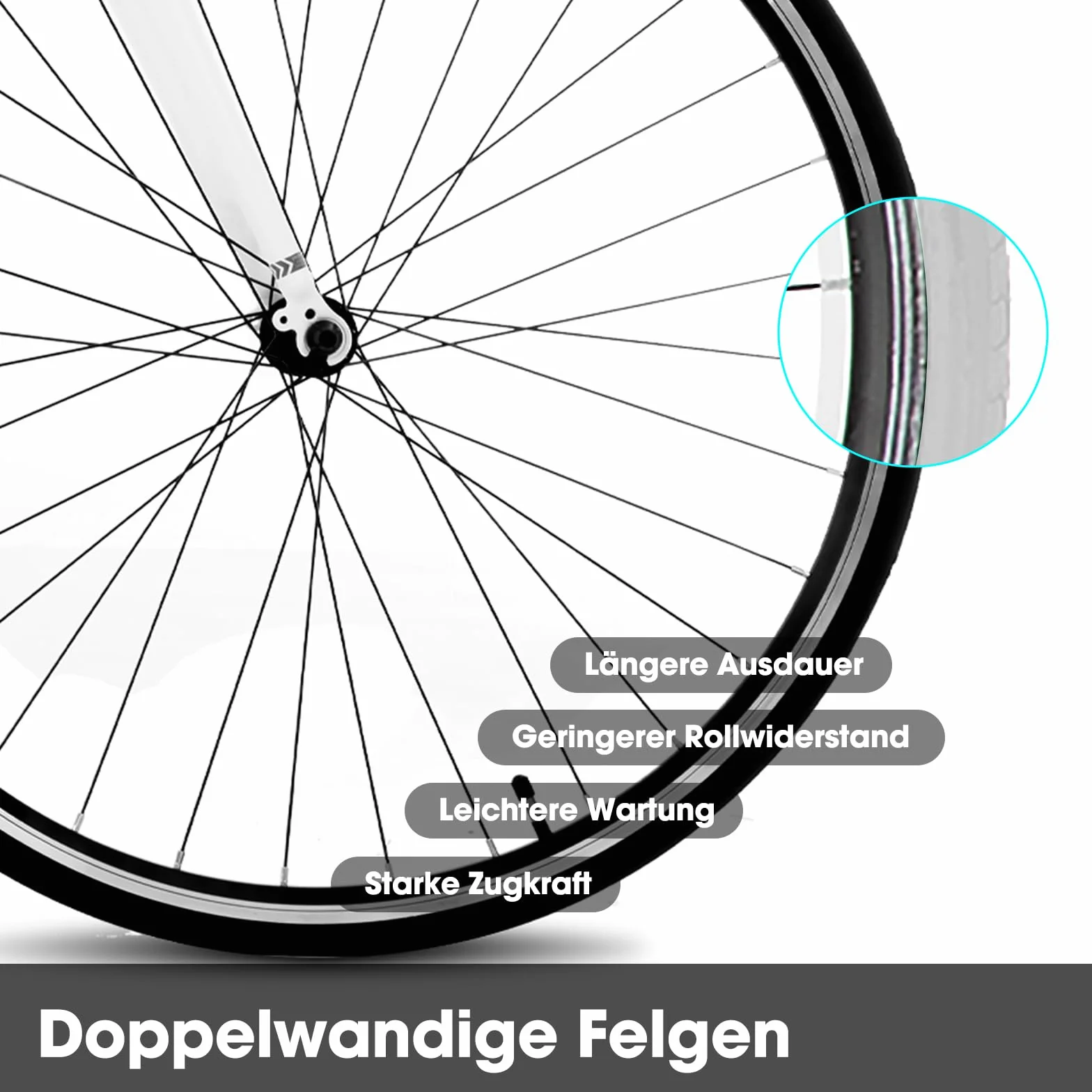 Hiland Vélo de Route 28" 700C 14 Vitesses pour Adultes, Taille du Cadre 530 mm, Blanc