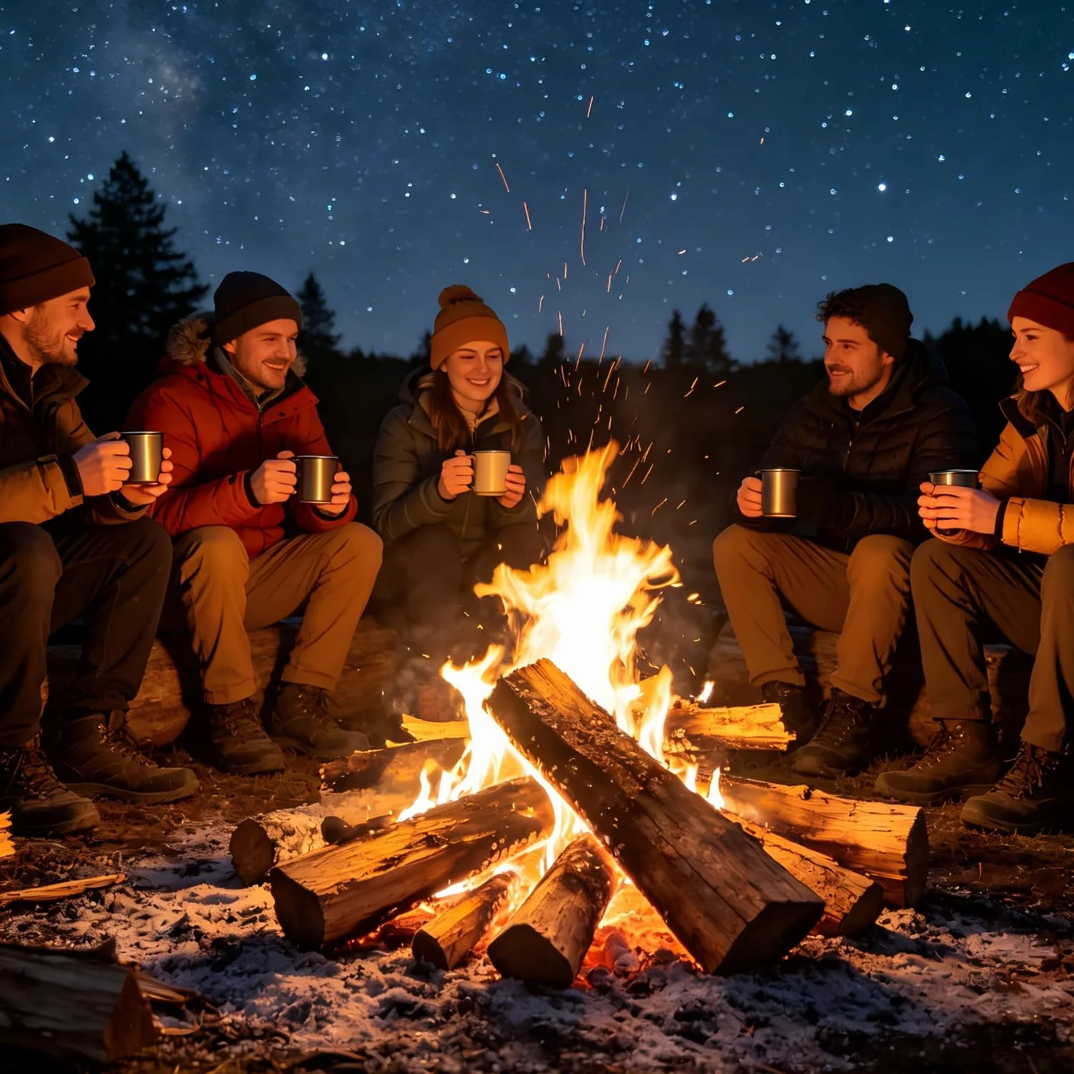 Casserole de camping en acier inoxydable avec couvercle et poignée - 1,4 L/2,4 L/4 L/6 L - Batterie de cuisine d'extérieur pour feu de camp, ragoût, bouillir et pique-niques (4 L)