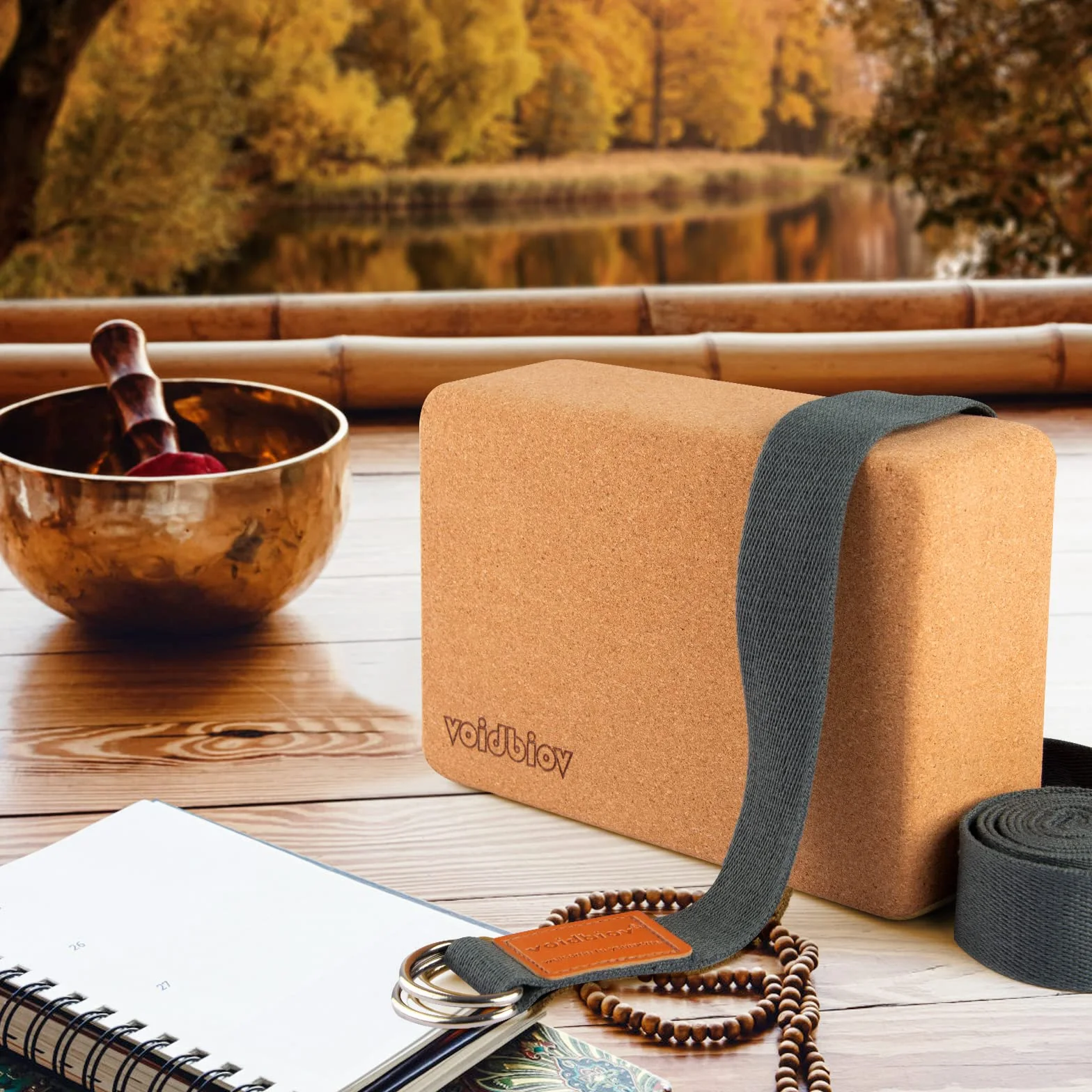 Bloc De Yoga en Liège(23 x 15 x 8 cm), Briques Professionnelles pour Le Yoga, Pilates, Fitness, Exercices