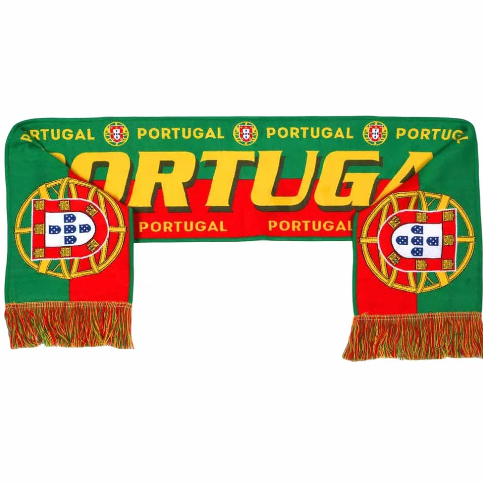 Echarpe Portugal Supporter Drapeau Portugais Blason Vert Rouge Seleção Quinas