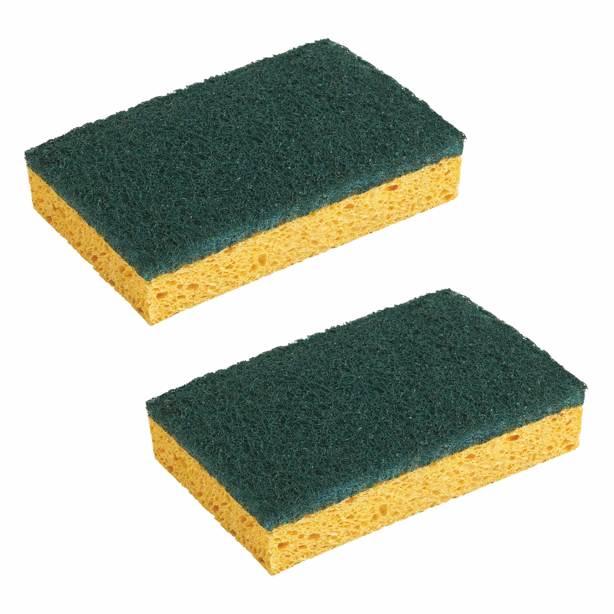 Spontex Gratte-Eponge Stop-Graisse 2 éponges grattantes vertes protection anti-graisse