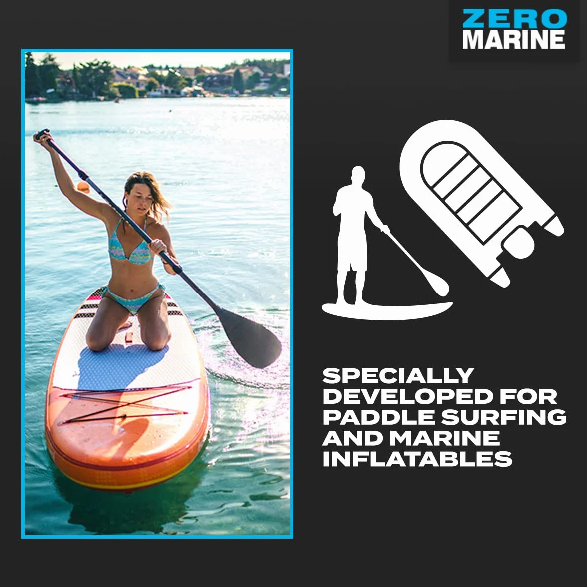 Zero Marine Mastic anti-crevaison pour planches de surf à pagaie, bateaux gonflables, adapté à tous les gonflables marins, fabriqué en latex naturel, idéal pour la location de planches de