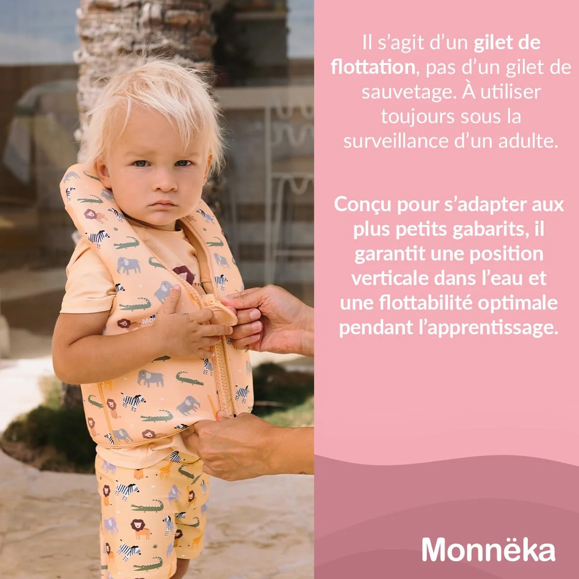 Gilet de Natation Enfant Sécurisé Apprentissage Nage Flottabilité Réglable Neoprene Doux