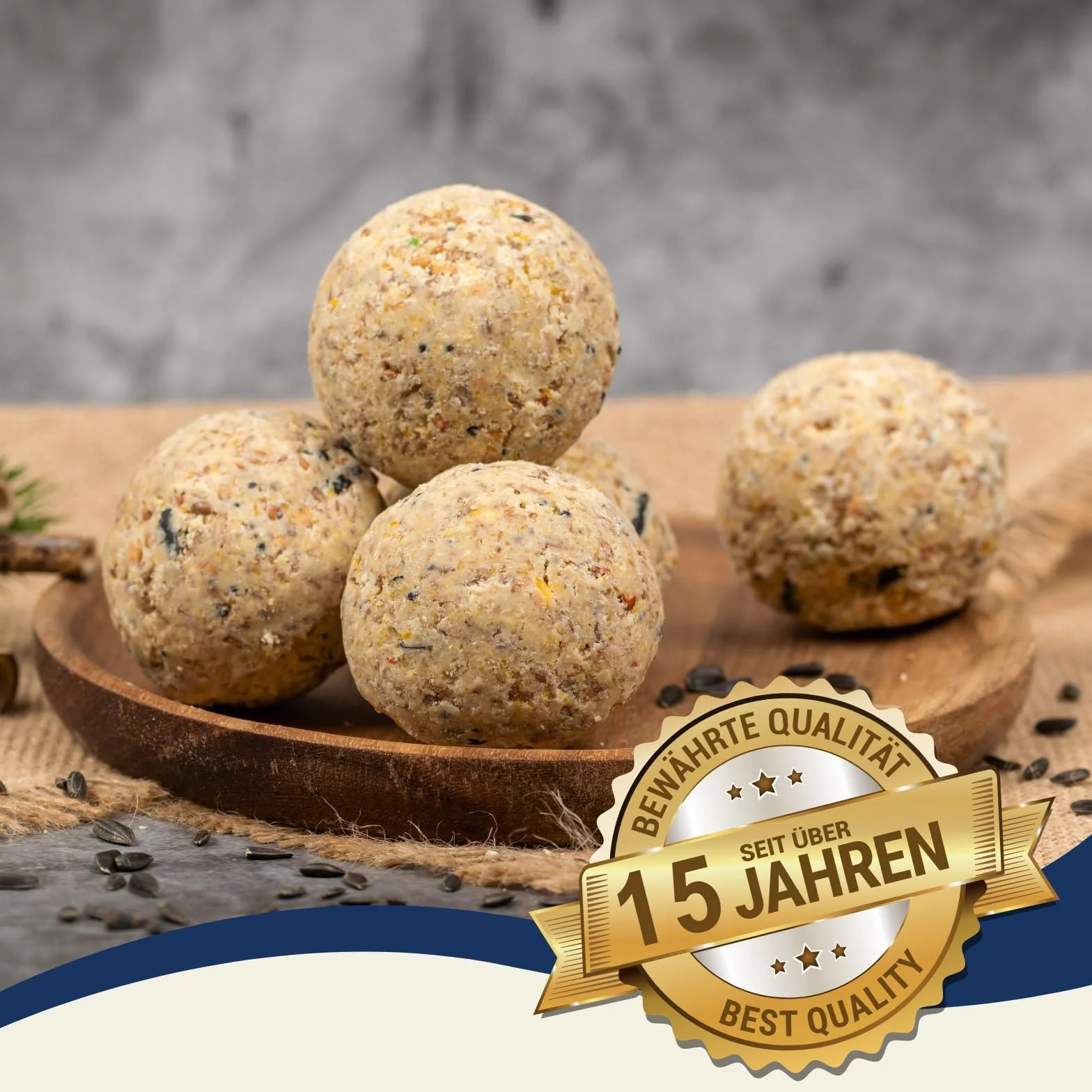 Lyra Pet® Boulettes de mésanges sans Filet 200 x 90 g Nourriture pour Oiseaux Riche en minéraux Gras & Nutritif