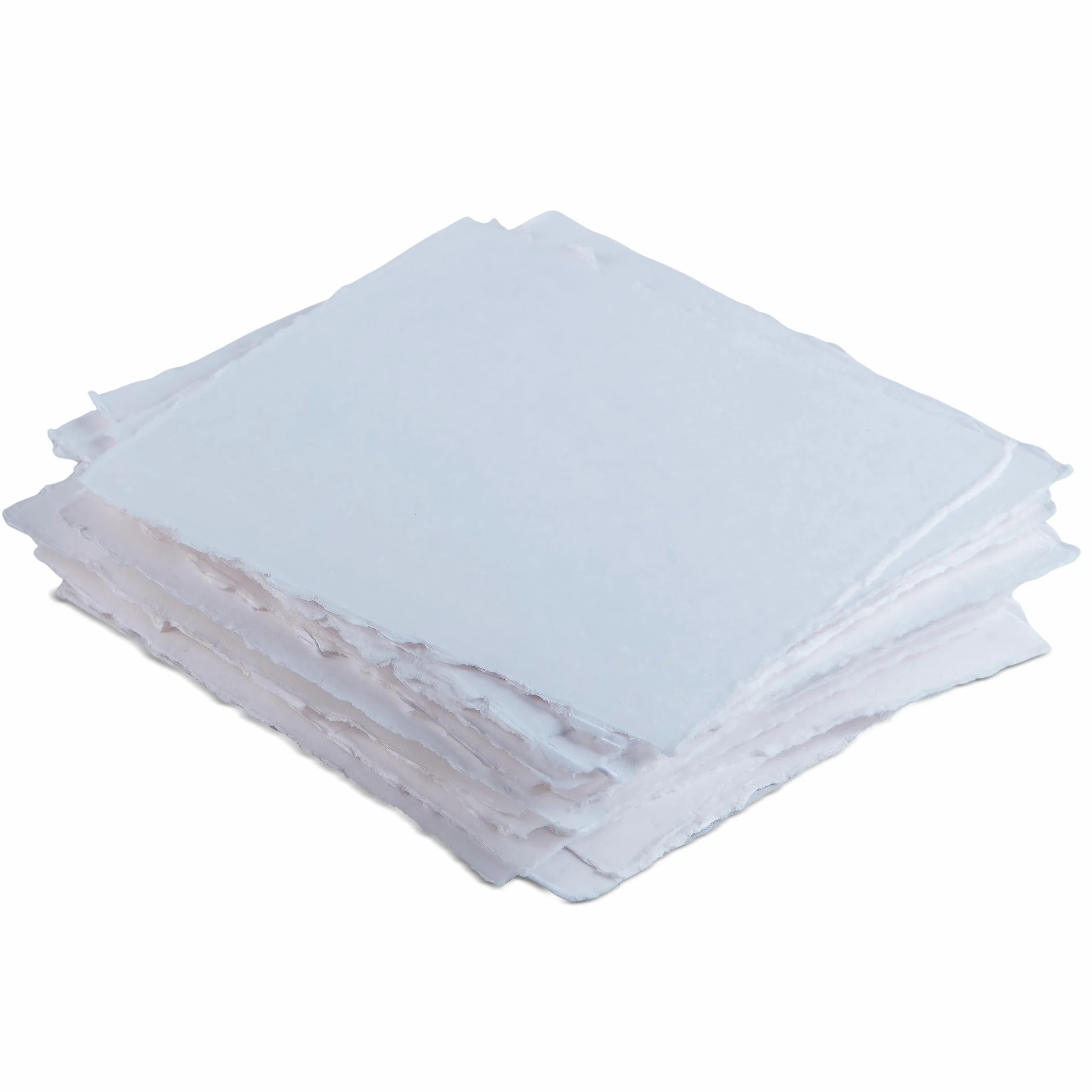Papier Aquarelle Fait Main Premium Blanc Pressé à Froid 300gsm 20 x 20 cm 25 Feuilles Coton Recyclé