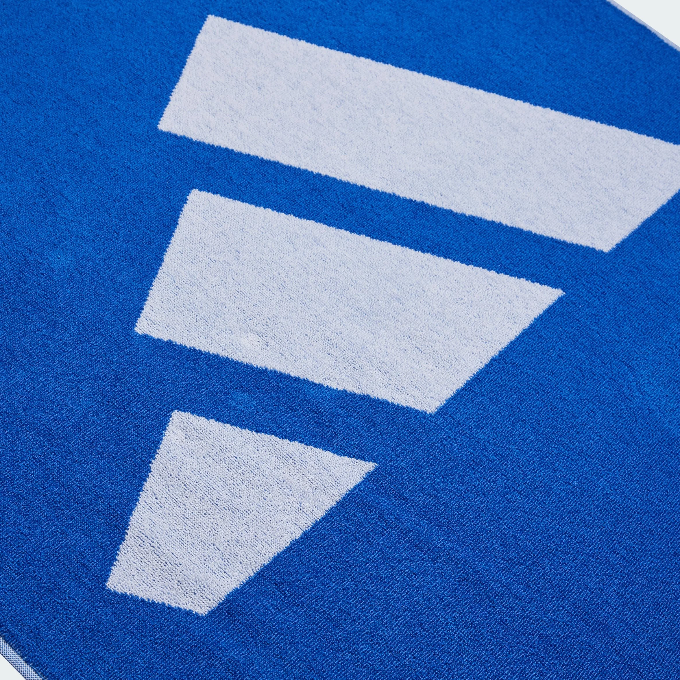 adidas Mixte Brand Stripes Towel, Royal Blue/White, L