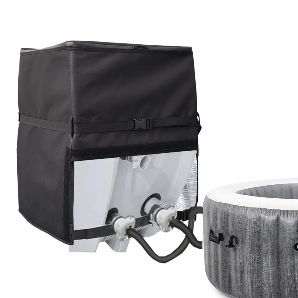 Housse de pompe de chauffage pour spa Oxford durable avec revêtement UV fermeture éclair ouverture latérale protection intempéries