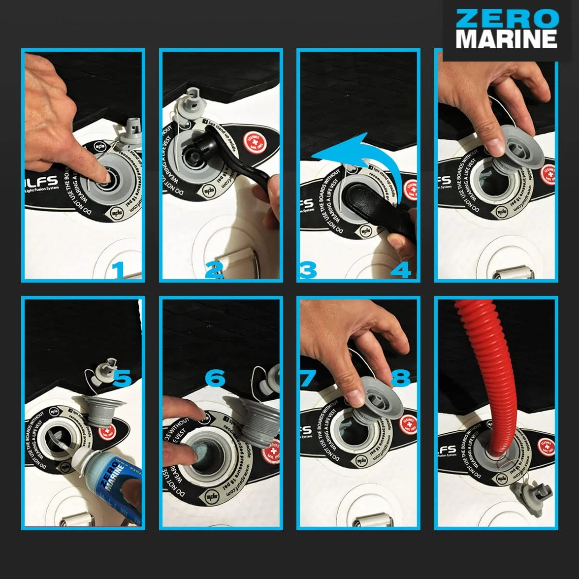 Zero Marine Mastic anti-crevaison pour planches de surf à pagaie, bateaux gonflables, adapté à tous les gonflables marins, fabriqué en latex naturel, idéal pour la location de planches de