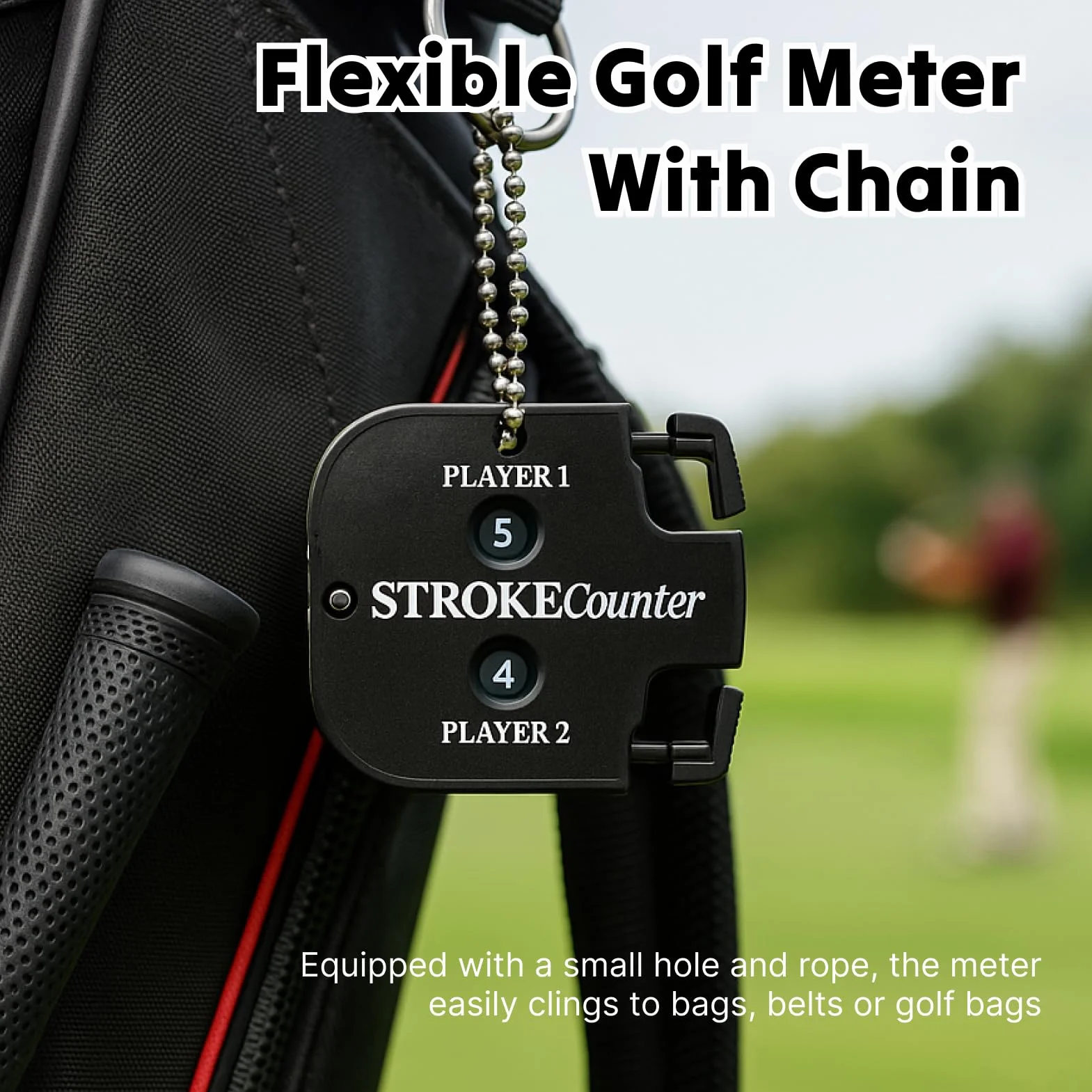 Compteur de Score de Golf Portable pour 2 Joueurs avec Chaîne