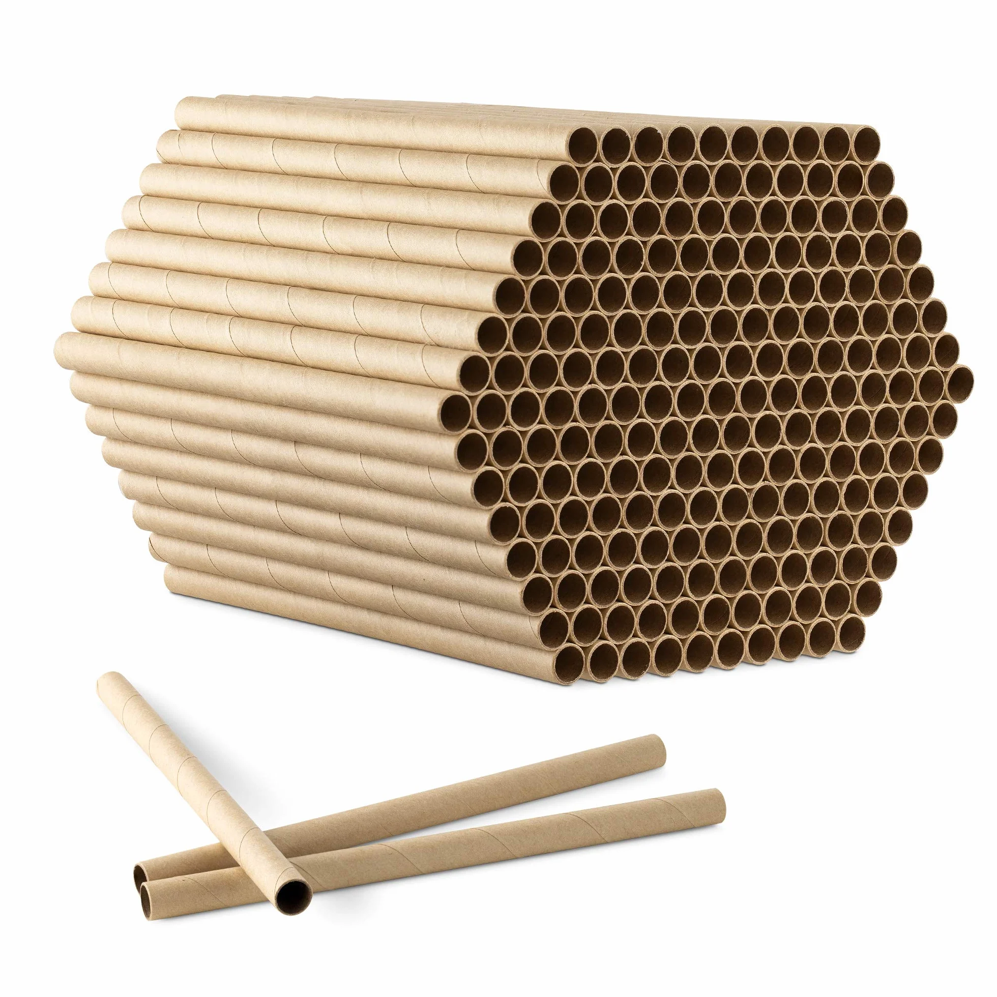 Navaris Tube en Papier pour Abeille 200x Recyclable Hôtel à Insectes Abri Refuge