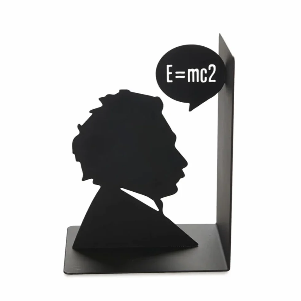 Balvi Serre-Livres Einstein Noir décoratif Contours emblématiques d'Alb