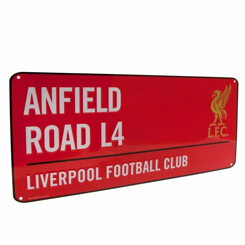 Liverpool FC - Plaque de rue (Taille unique) (Rouge/Blanc/Doré)