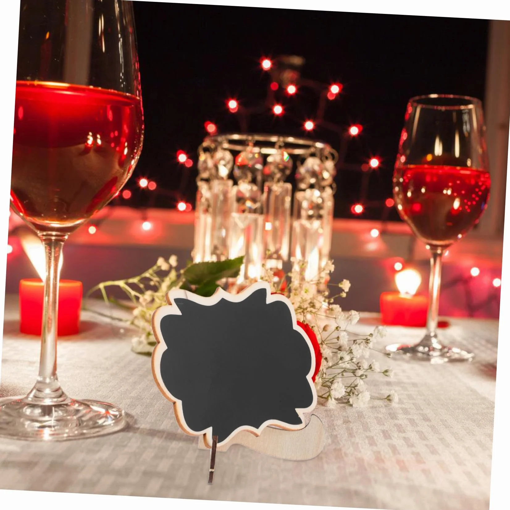 Healifty 10 pièces Mini Tableau Ardoise avec Support Bois Étiquettes Buffet Alimentaires Réutilisables pour Décorations Fêtes Mariage