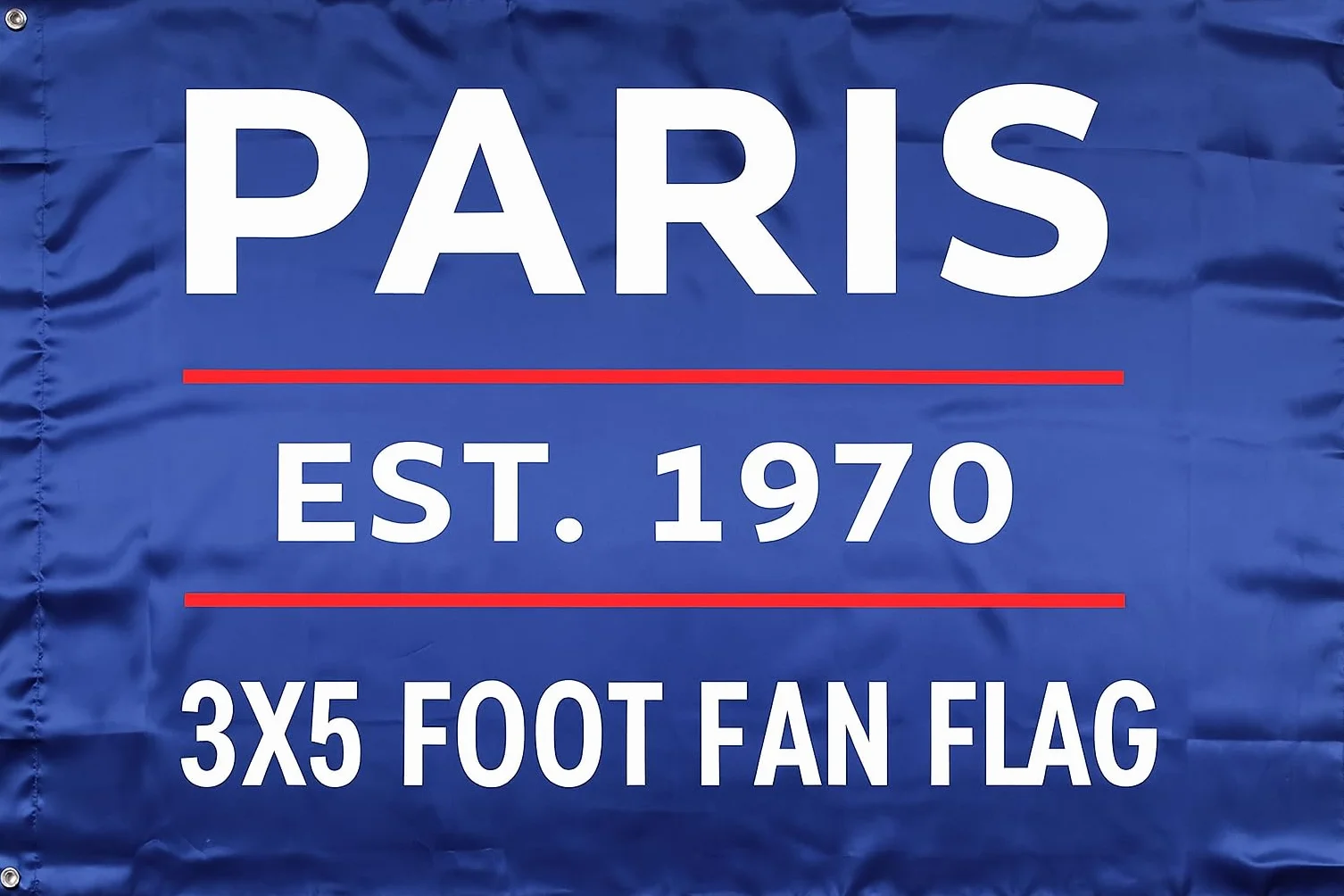 Drapeau PSG Paris Saint Germain - 0,9 x 1,5 m - Durable - Pour l'intérieur ou l'extérieur - 2 œillets