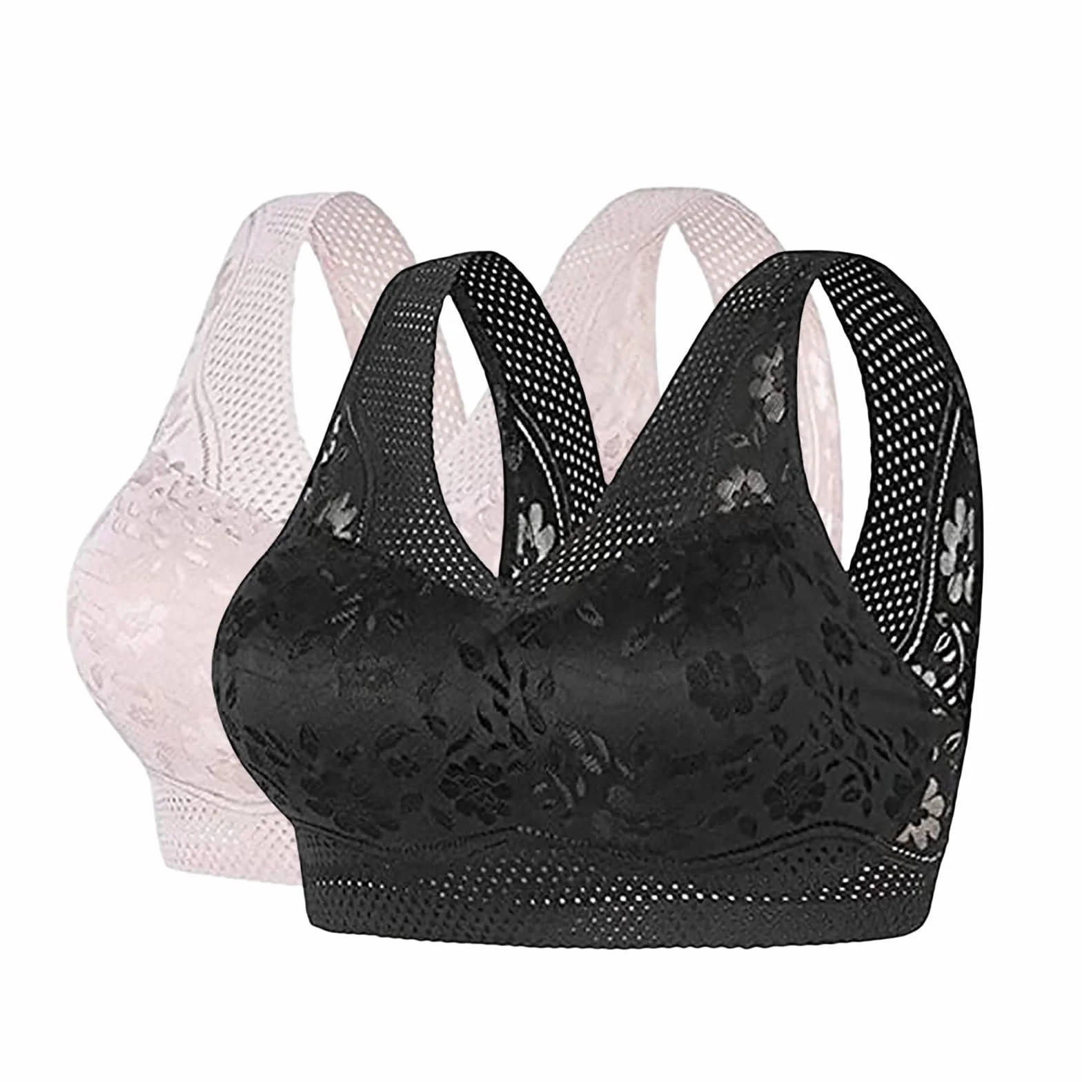 High Support Bras for Women Adjustable Strap Full Coverage No Underwire Wireless
