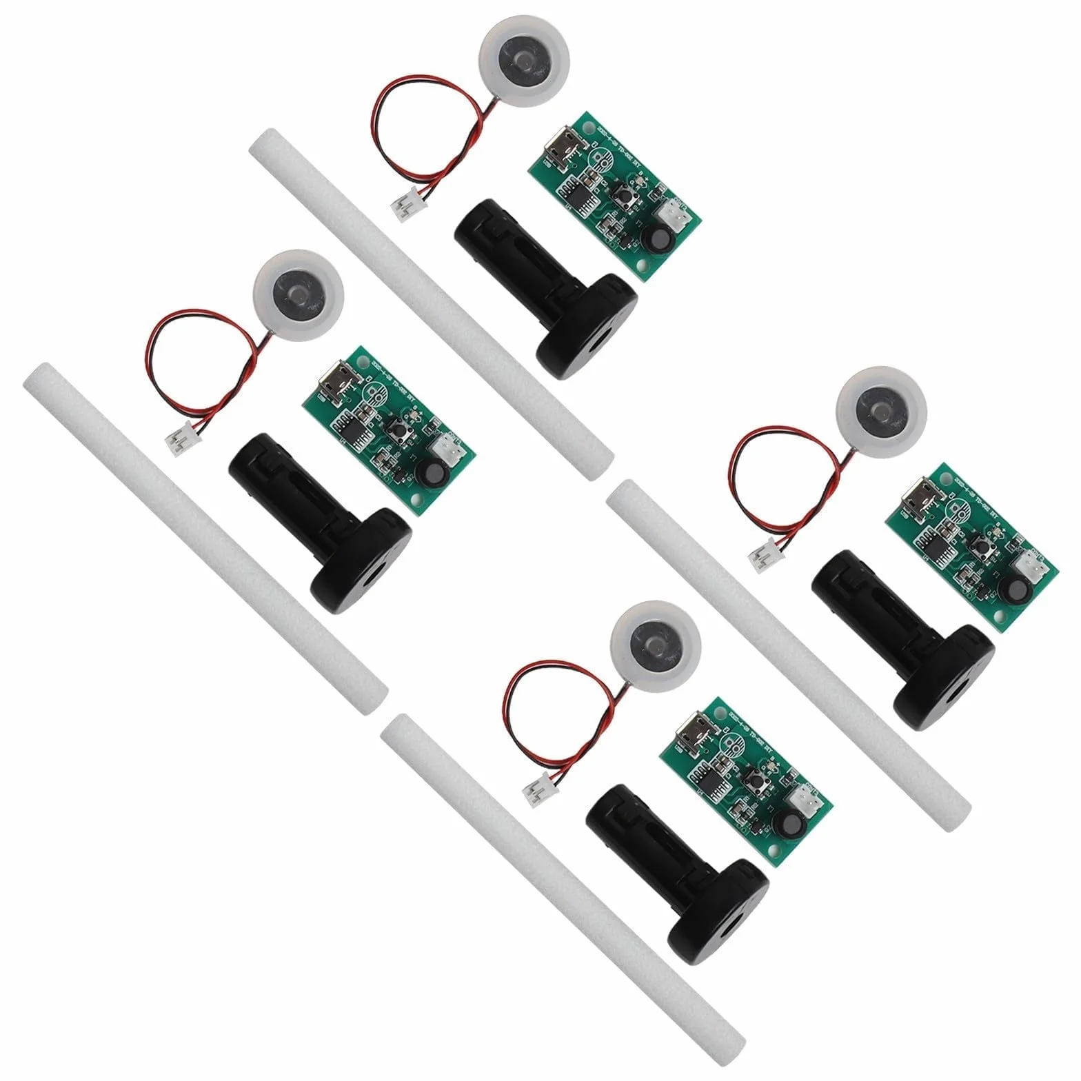 Lot de 4 modules d'humidificateur USB 5 V brumisateur piézoélectrique avec pulvérisations 5 µm