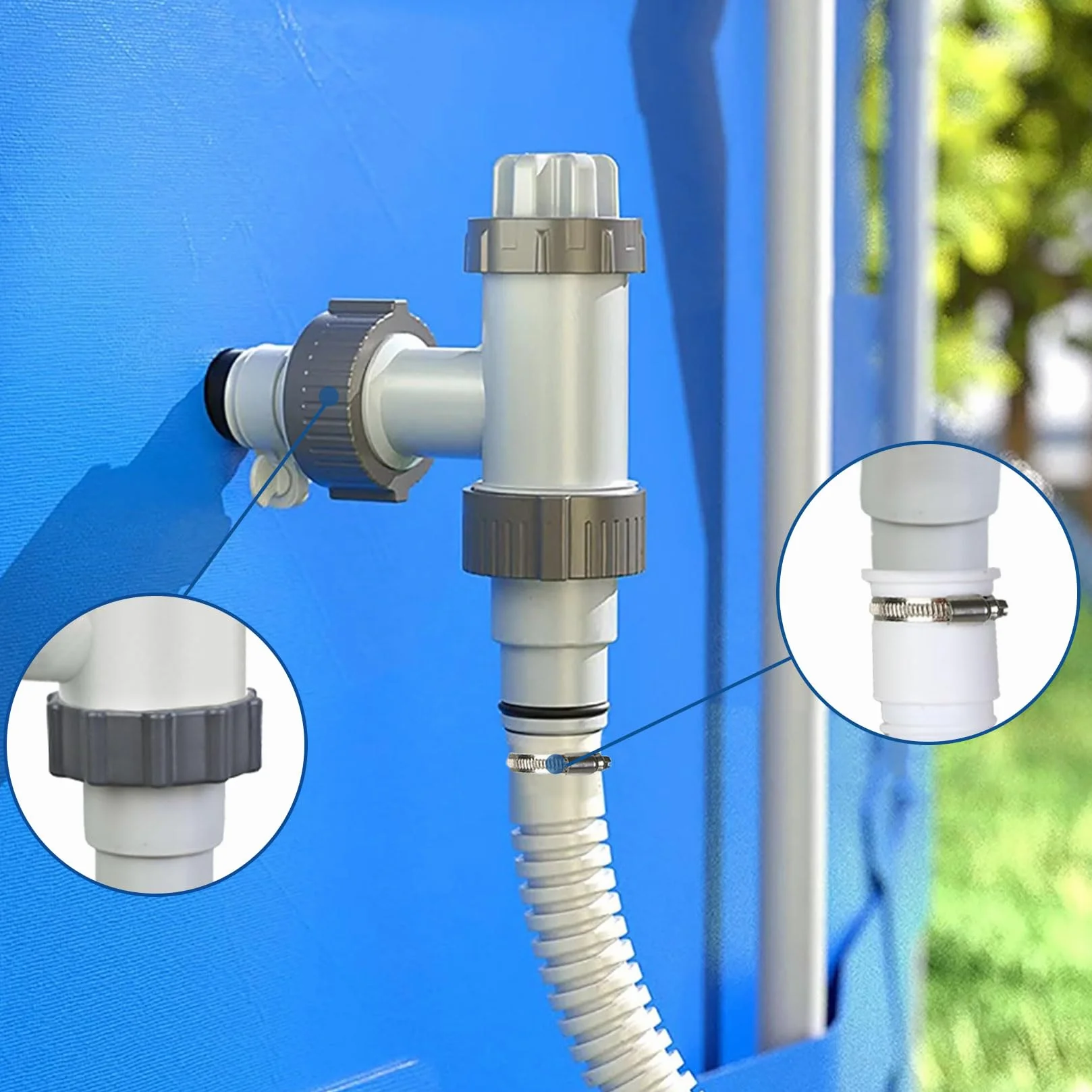 Adaptateur Tuyau Piscine 32-38 mm Raccord pour Intex