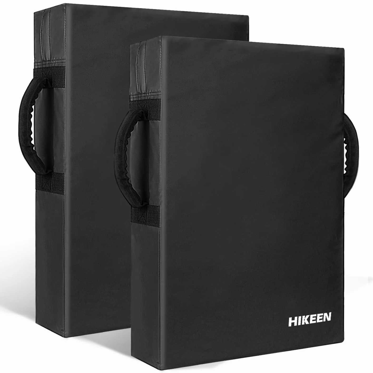 BOOSTEADY Lot de 2 Bouclier de Frappe, 16" x 24" Coussin de Frappe en Mousse, Paos de Boxe Bouclier de Boxe, Coussinet de Blocage avec Poignées pour MMA Kickboxing thaï Karaté Taekwondo Martial Art