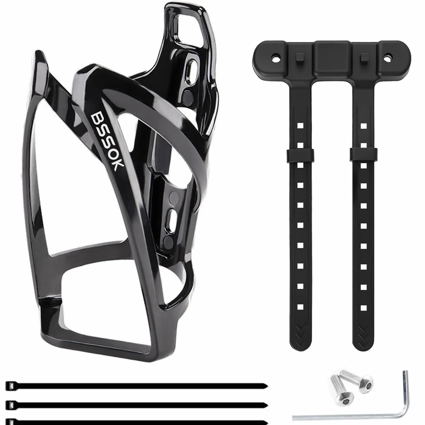 Porte-Bouteille de vélo, en Plastique, léger et Durable, pour VTT, vélo de Route, VTT (Noir)