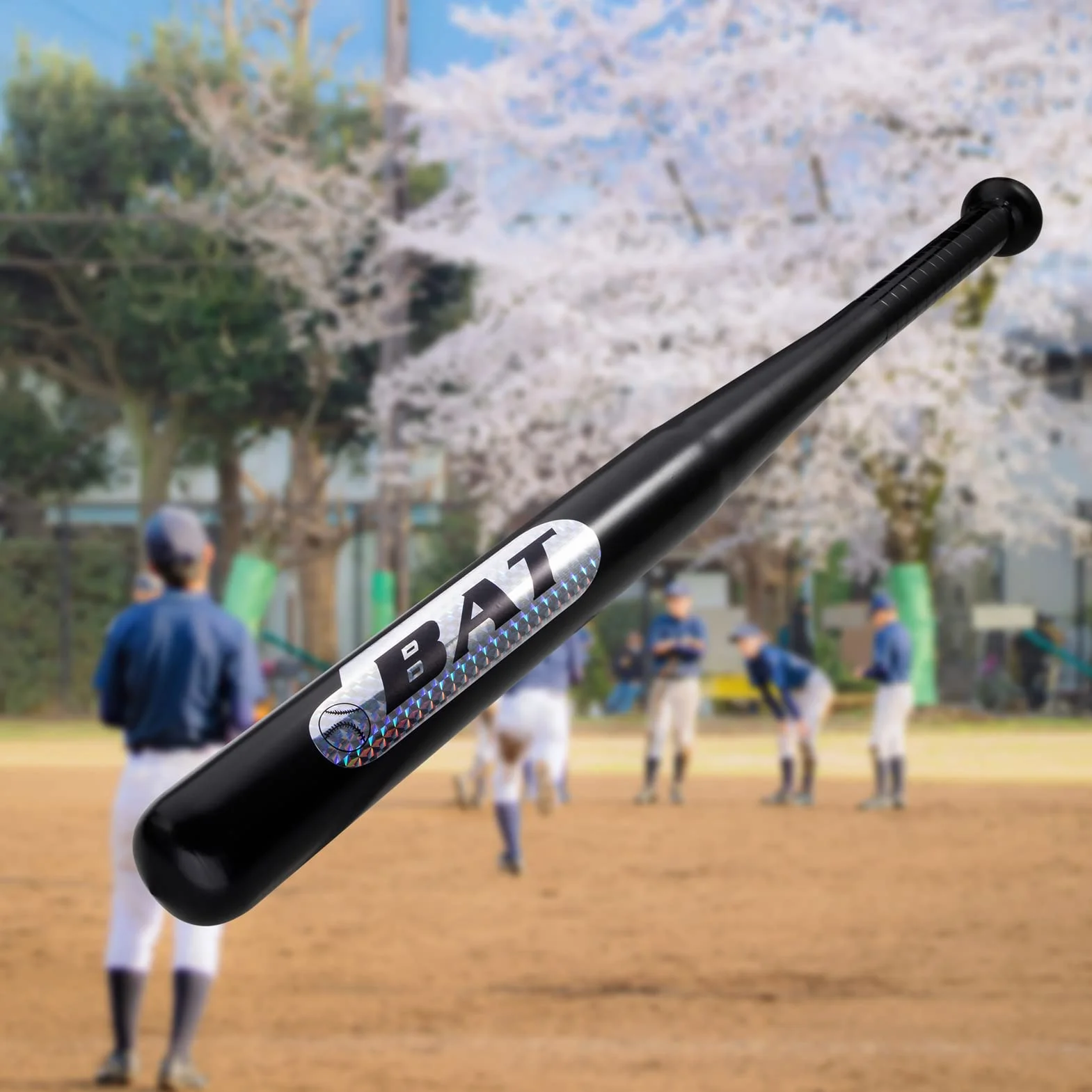 Batte de Baseball Métal 30/32 Pouces Noir au Choix Batte Base-Ball Adulte Pro Léger pour Exercice Homme Femme Solide Durable à la Mode