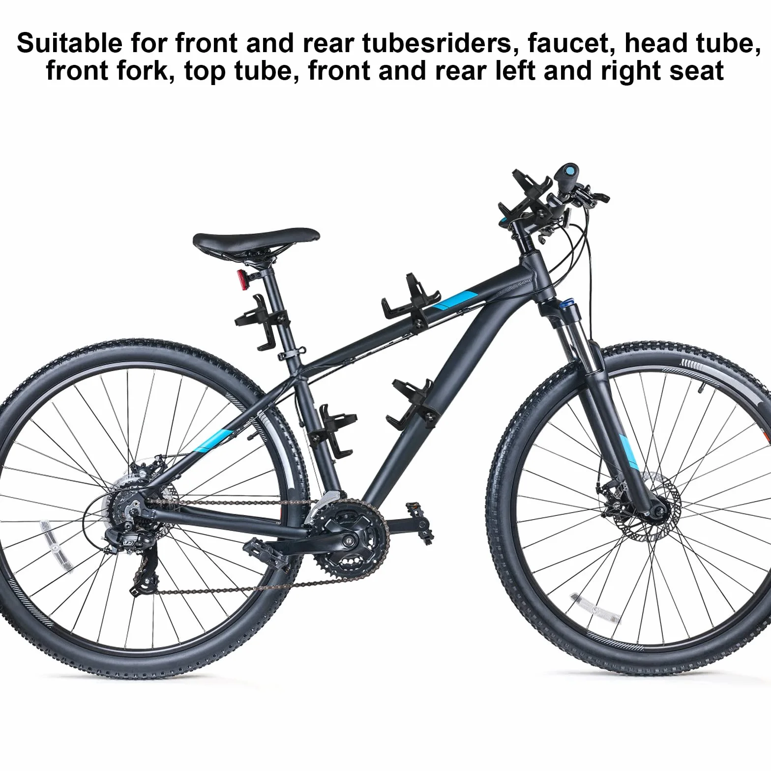 Porte-bouteille pour vélo, super léger, en forme de bouteille, compatible diamètre de tube 1,5 à 4,2 cm, VTT et vélo de route