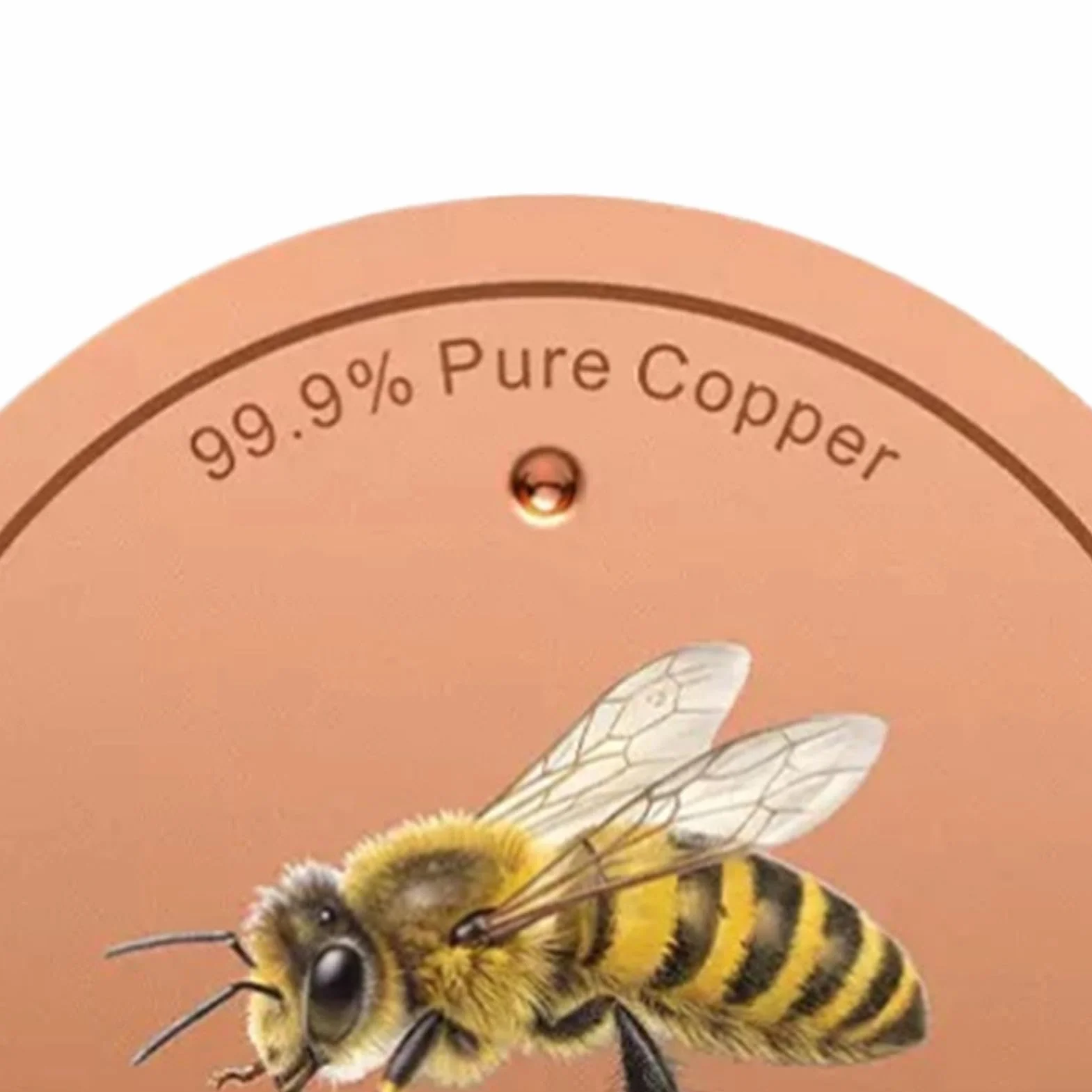 Disque en Cuivre pour Bain d'oiseaux Nettoyant Motif Abeille Terrasse Patio Fontaine Bassin Jardin