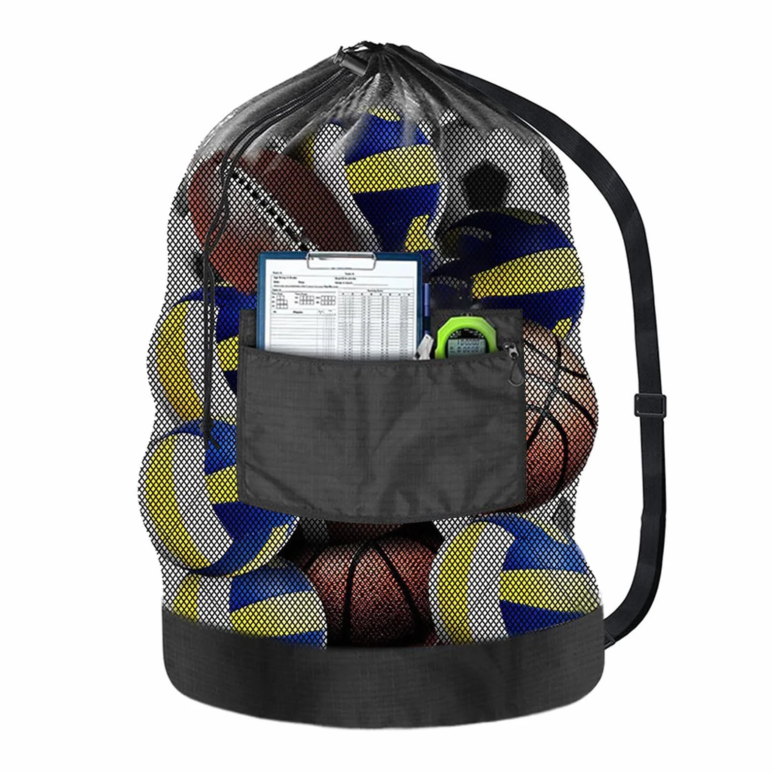Generico Sac en Filet pour de Plage – Fermeture à Cordon Robuste pour Rangement de Ballons – Accessoires de Sport pour Piscine Gym Volley-Ball