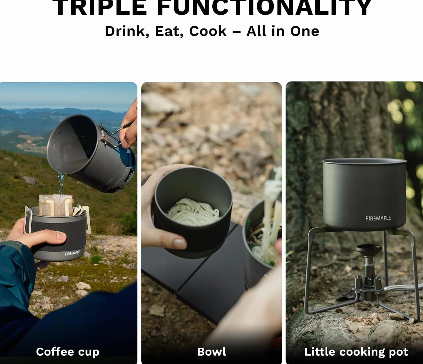 Fire-Maple Petrel Gobelet Ultraléger 300 ml en Aluminium avec Housse en Néoprène – Compatible avec le Casserole Petrel G3 et le Système Quickboil Pro