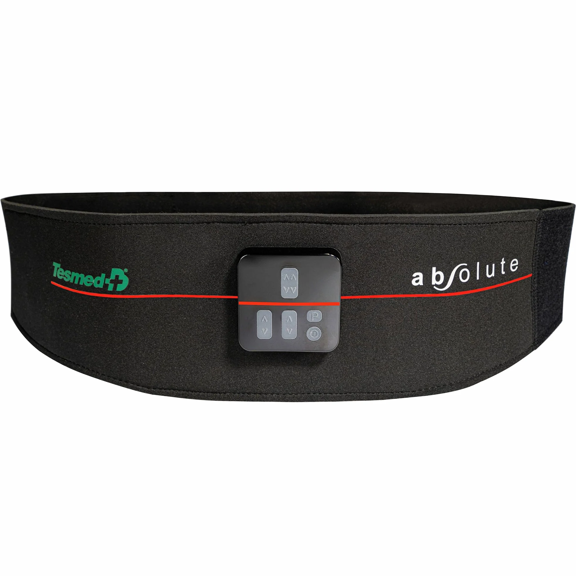 TESMED Absolute Ceinture Abdominale, entraînement Abdominal EMS, electrostimulateur Musculaire Bado centraux et latéraux, Unisexe, Rechargeable, Made in Italy