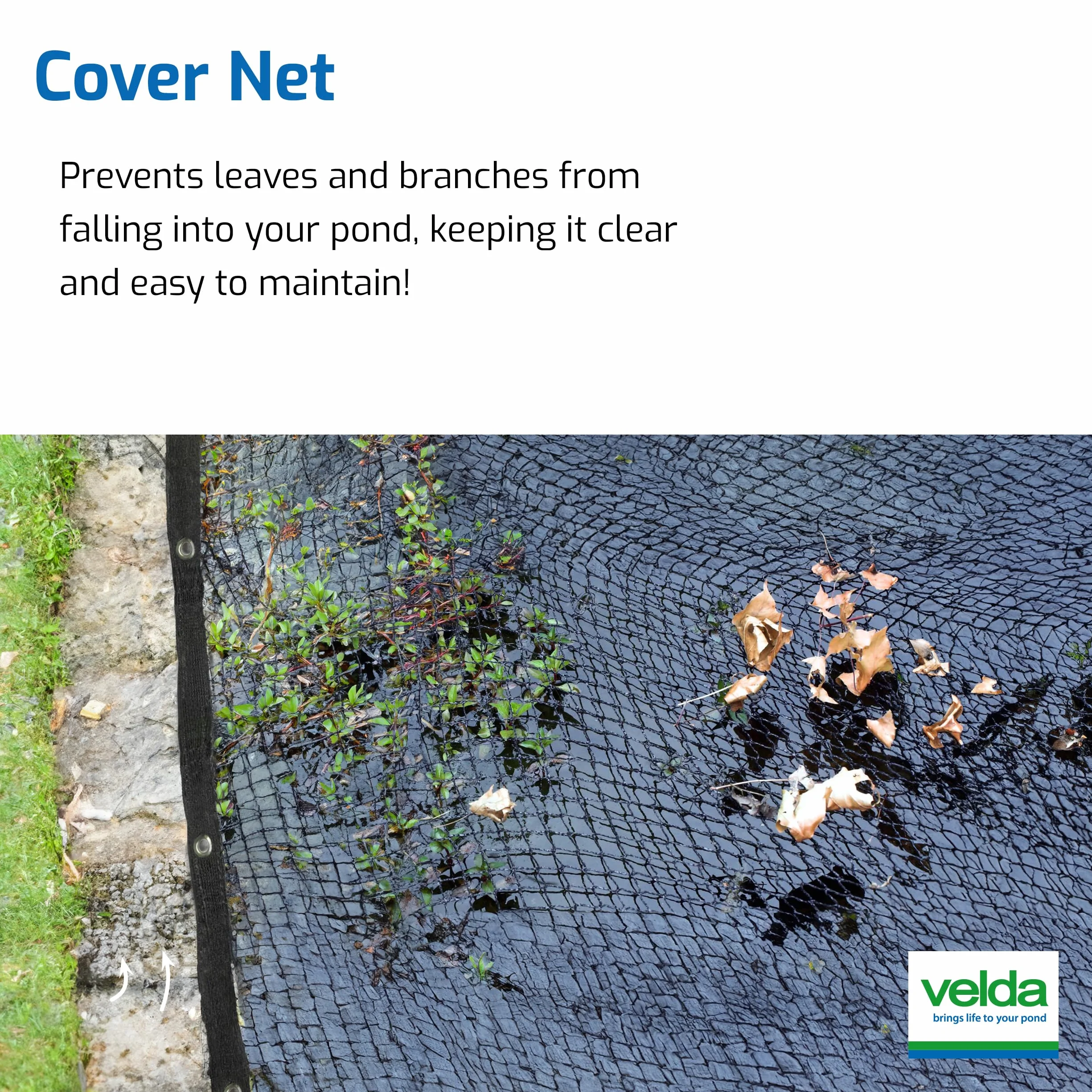 Velda Filet de Protection pour Bassin 6 x 5 m – Protection Contre Feuilles, Hérons et Autres Prédateurs