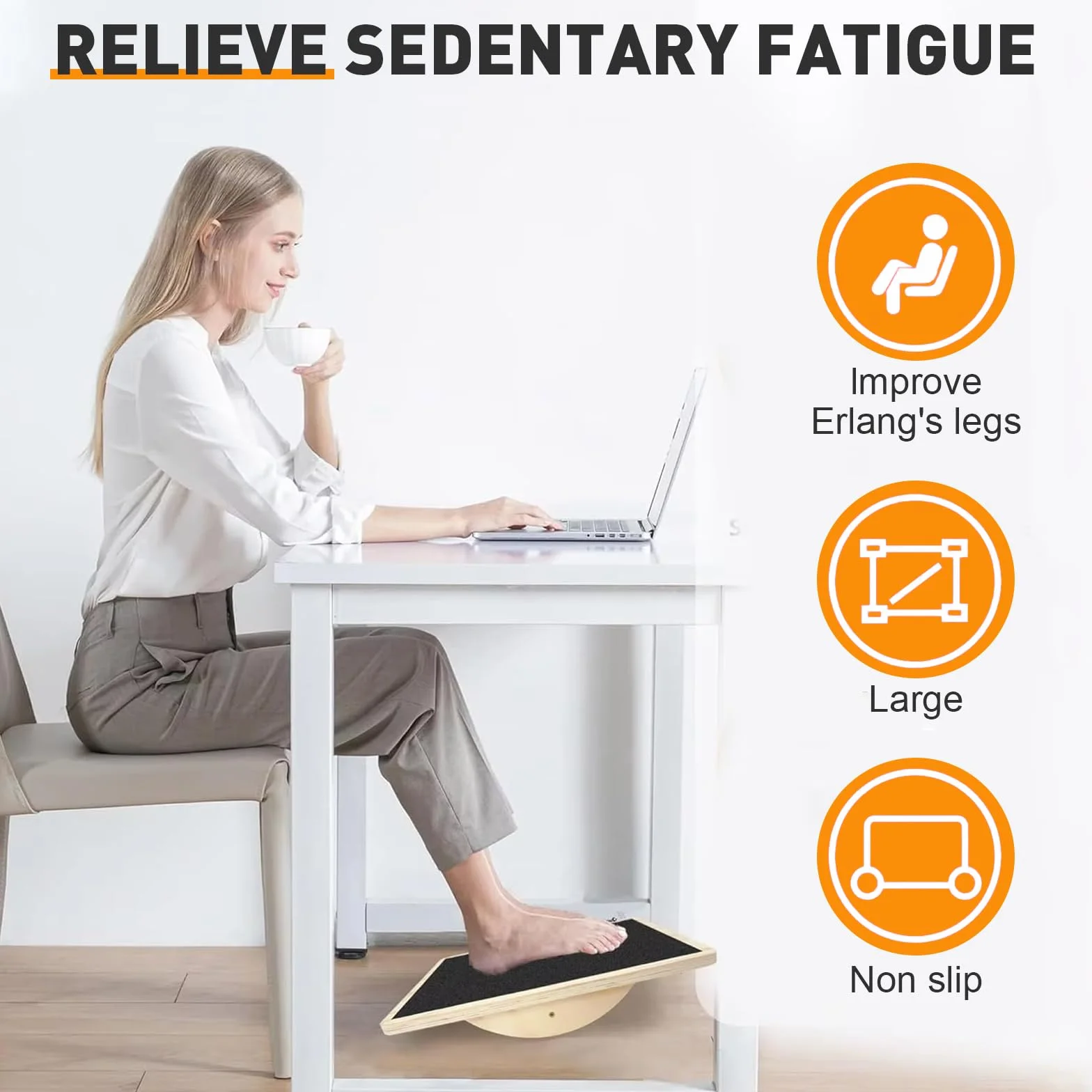 Planche d'équilibre en bois antidérapant pour surf, sport, physiothérapie et fitness