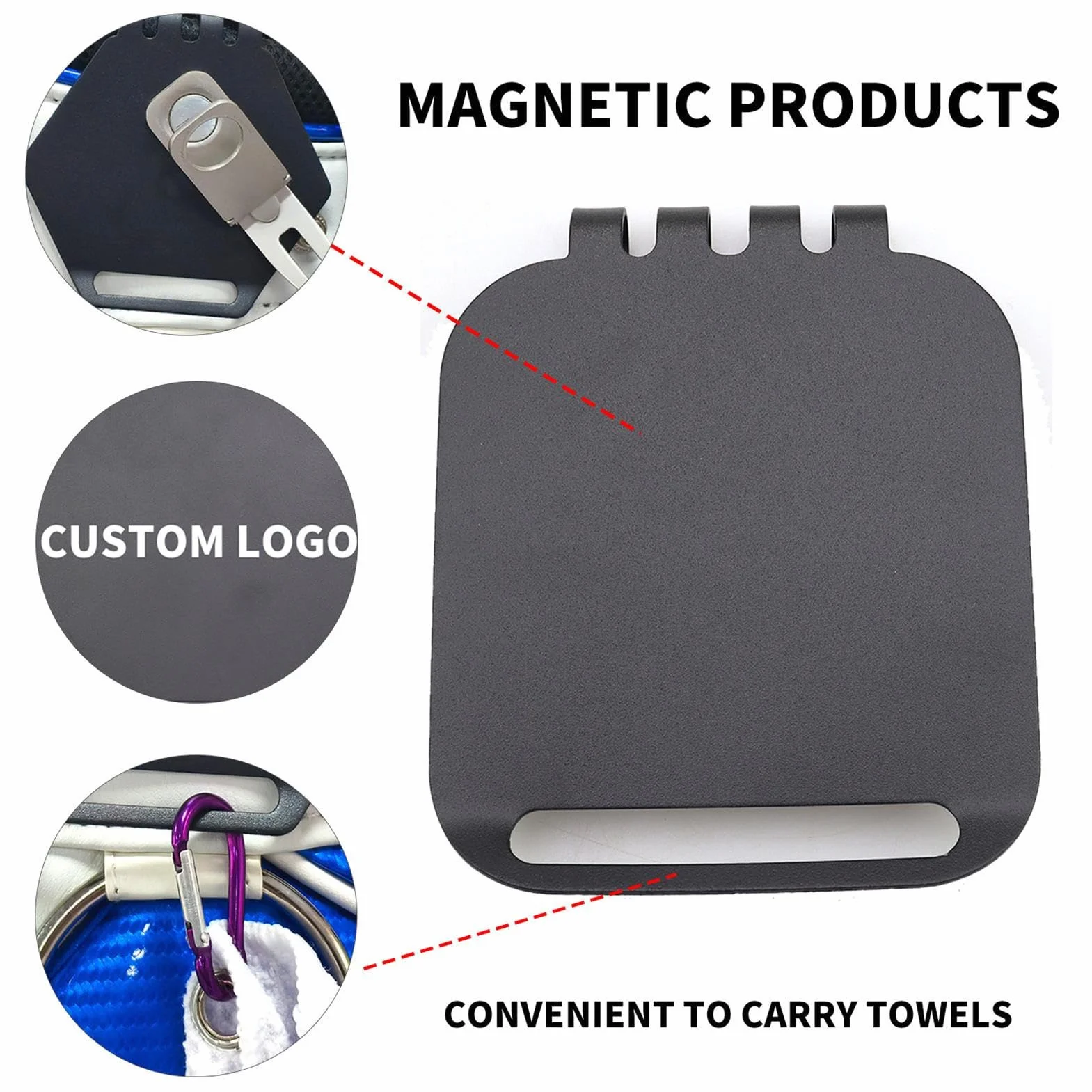 Tapis d'atterrissage magnétique pour sac de golf en métal