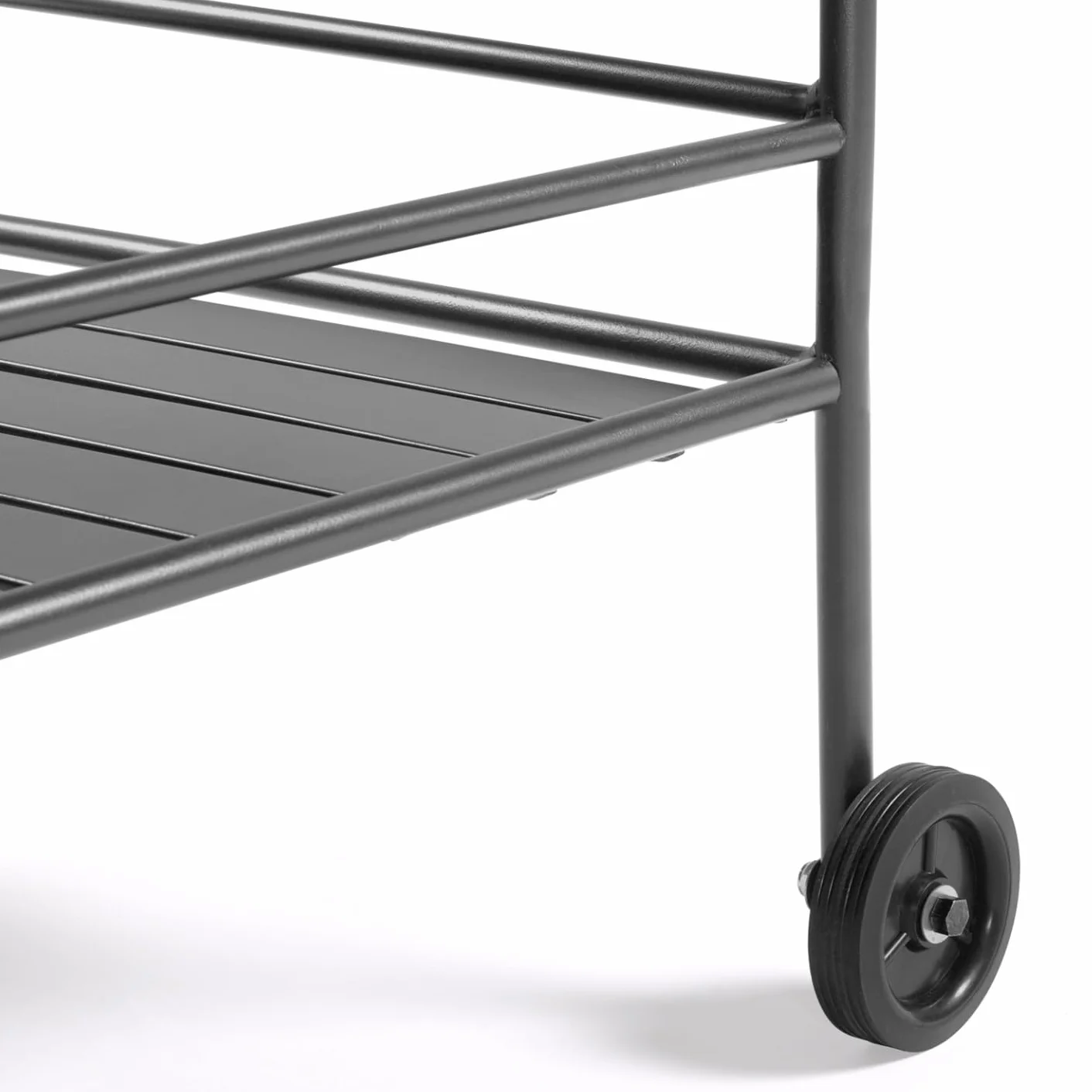 Desserte extérieure en métal Chariot à plancha 100 CM Gris Anthracite