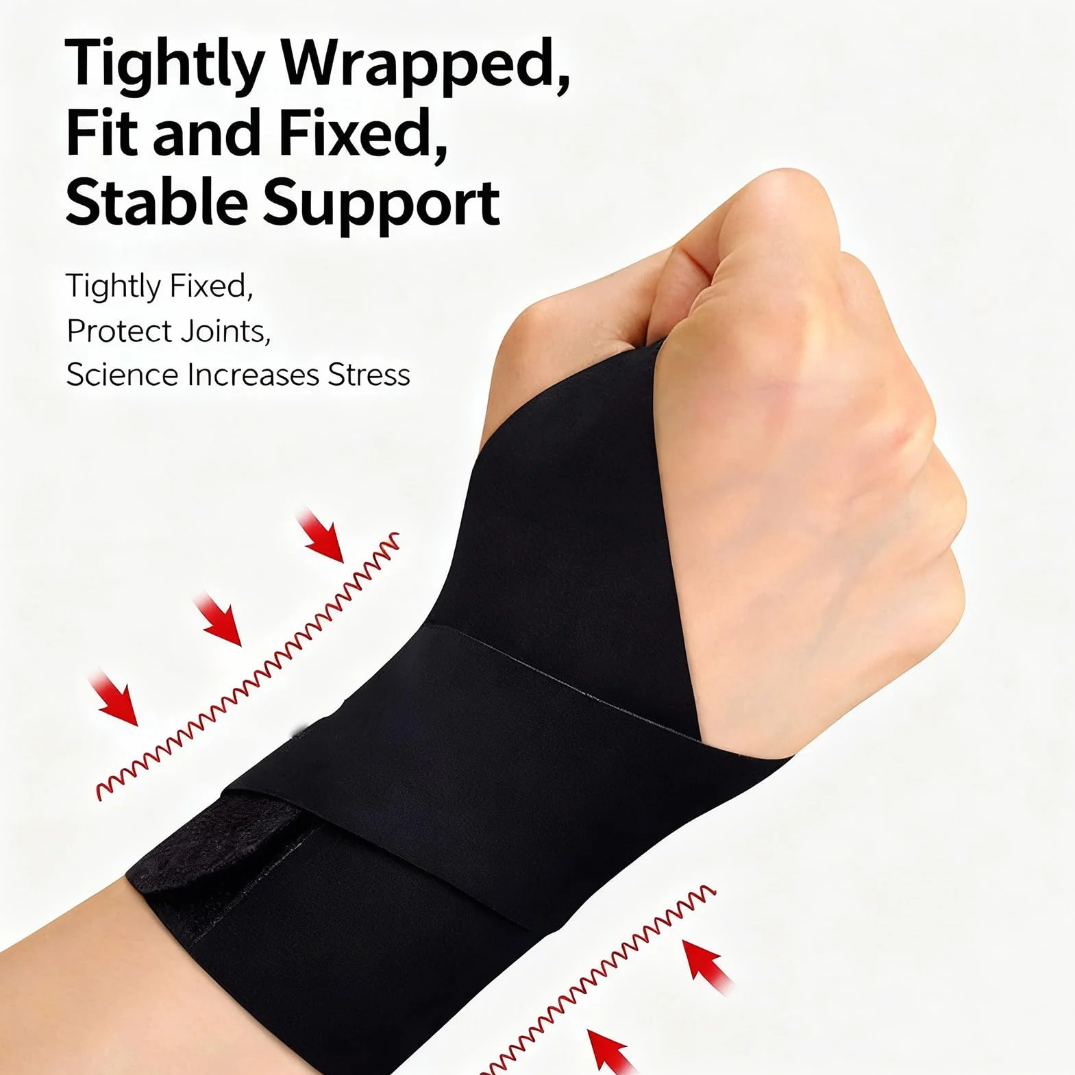 2PCS Attelle Poignet Fine, Orthese Poignet Gauche et Droit, Bandage & Maintien Poignet Respirant pour Tendinite, Canal Carpien, Sport, Travail, Sommeil (Noir)
