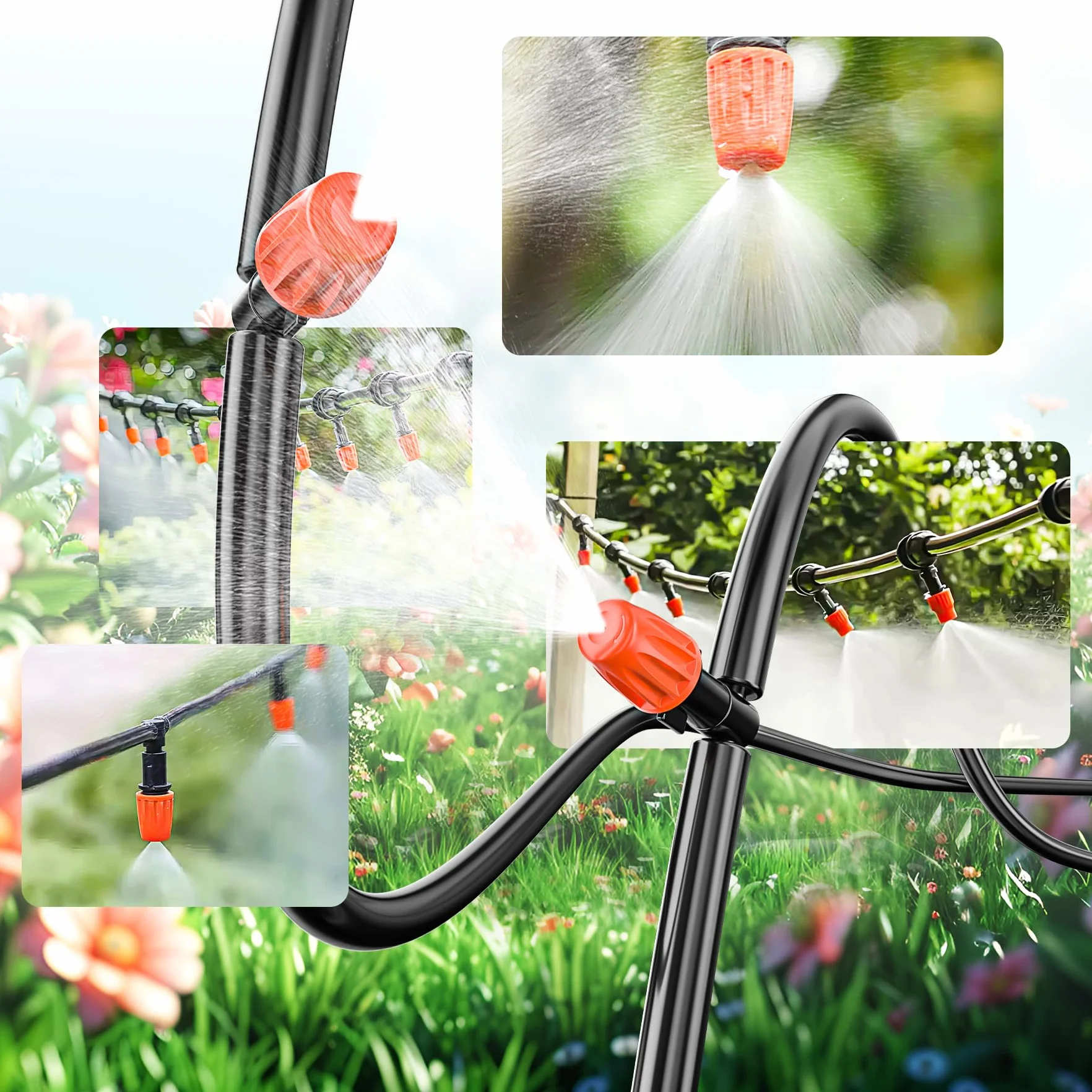 Forever Speed Système d'irrigation goutte à goutte 315PCS Kit avec tuyau 60M+15M pour jardin pelouse serre