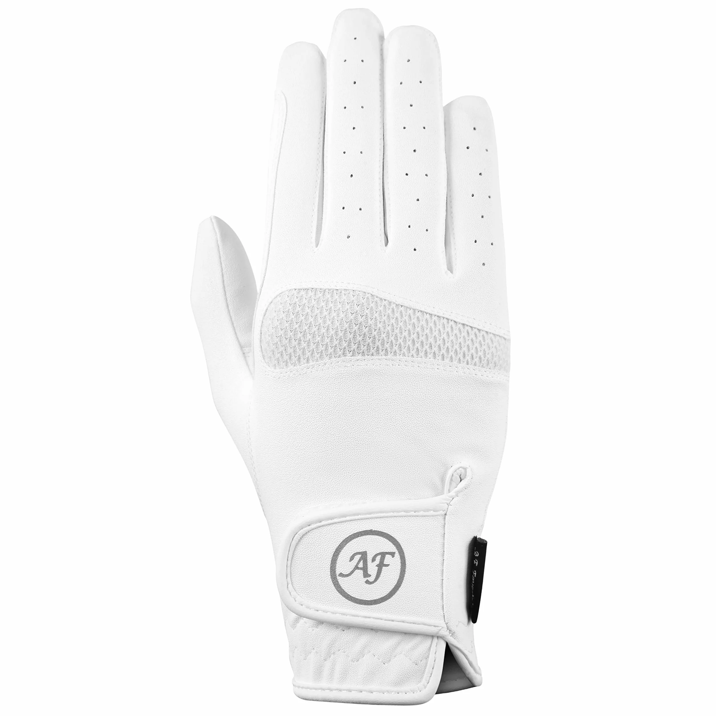 AFE Gants d'équitation en cuir synthétique Sereno respirant pour femme Blanc