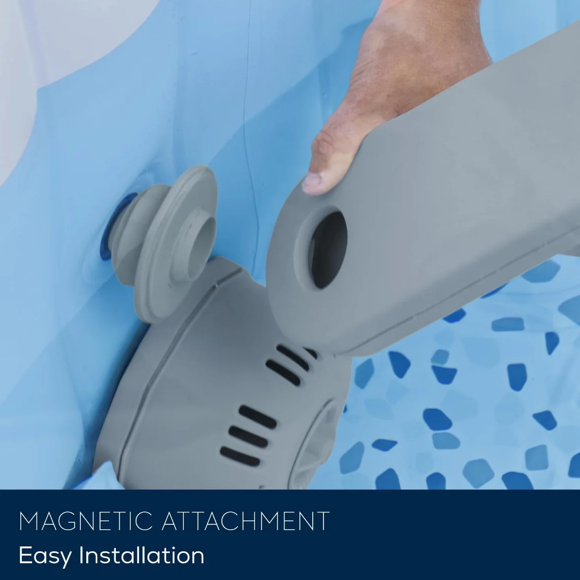 Bestway Accessoire pour Spa Cascade d’Eau apaisante à LED 46 cm x 17 cm x 10,4 cm Gris Clair