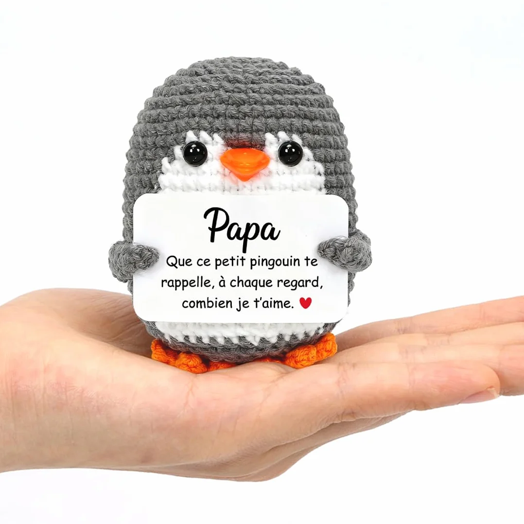 Pingouin en Crochet Main Cadeau Papa Fête des Pères Noël
