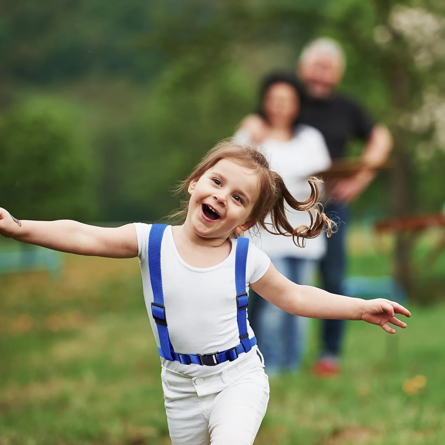 Laisse de cheval pour enfants - Bleu - Harnais de cheval - Harnais pour enfants - Pour jouer aux garçons et aux filles - Pour le ski, les jeux de rôle
