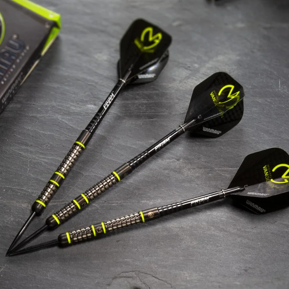 Winmau MvG Acclaim Fléchettes à Pointe en Acier tungstène 25 g avec ailettes et tiges