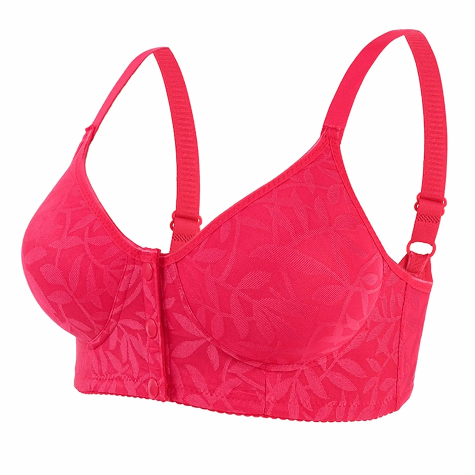 Soutien-Gorge Boucle Latérale Avant Femmes Bord Dentelle sans Anneau Acier Mouvement Couture Réglable Yoga Sommeil Violet