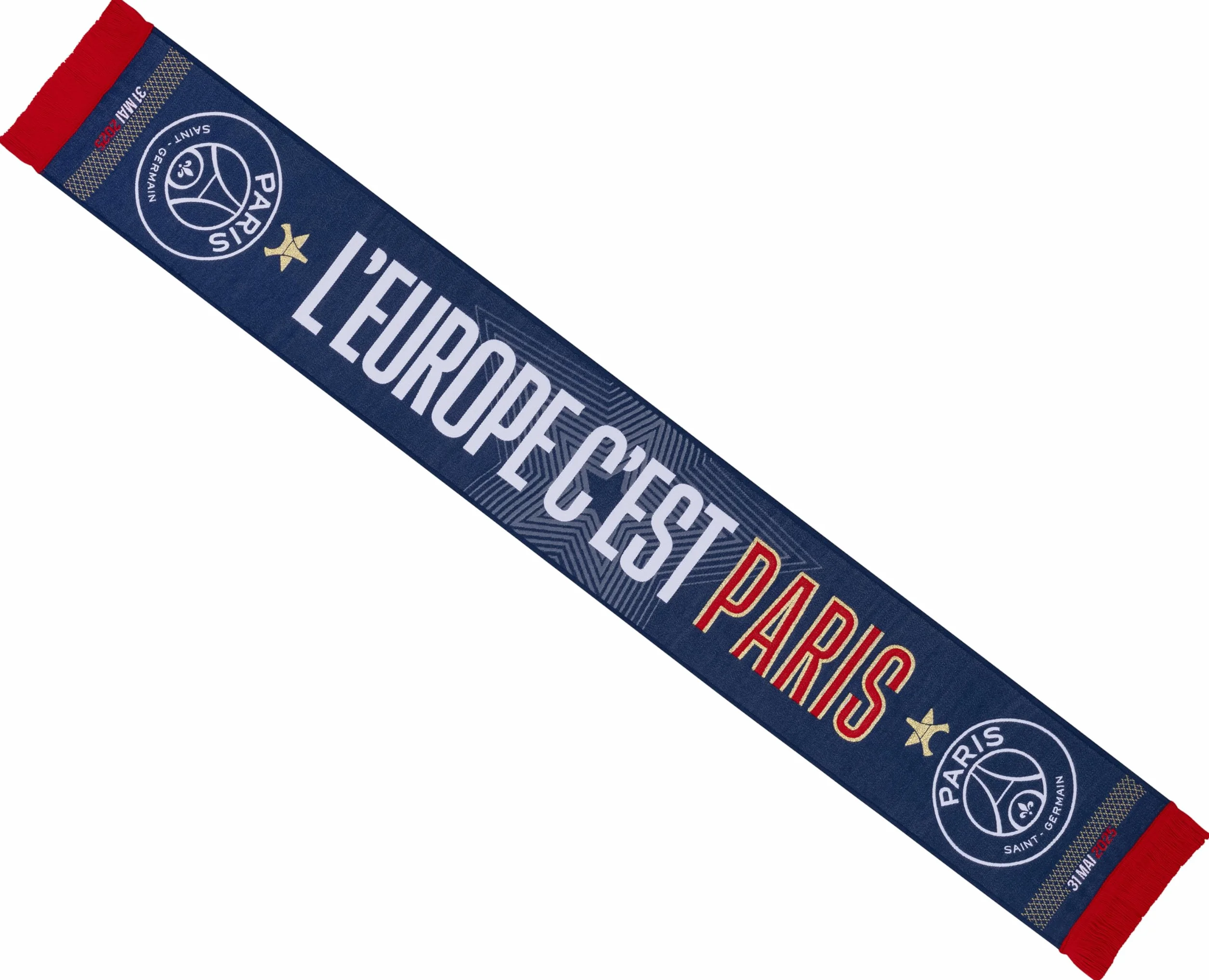 PSG Echarpe L' EUROPE C'EST PARIS - Collection officielle PARIS SAINT GERMAIN - Champions d' Europe 2025