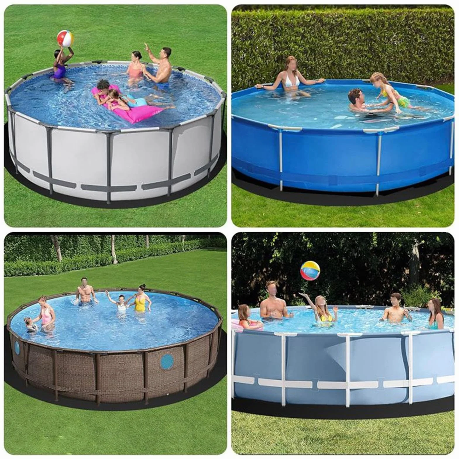 Tapis De Sol Piscine Geotextile Anti-perforation Protection Extérieure Rond Dalle Piscine Hôtels