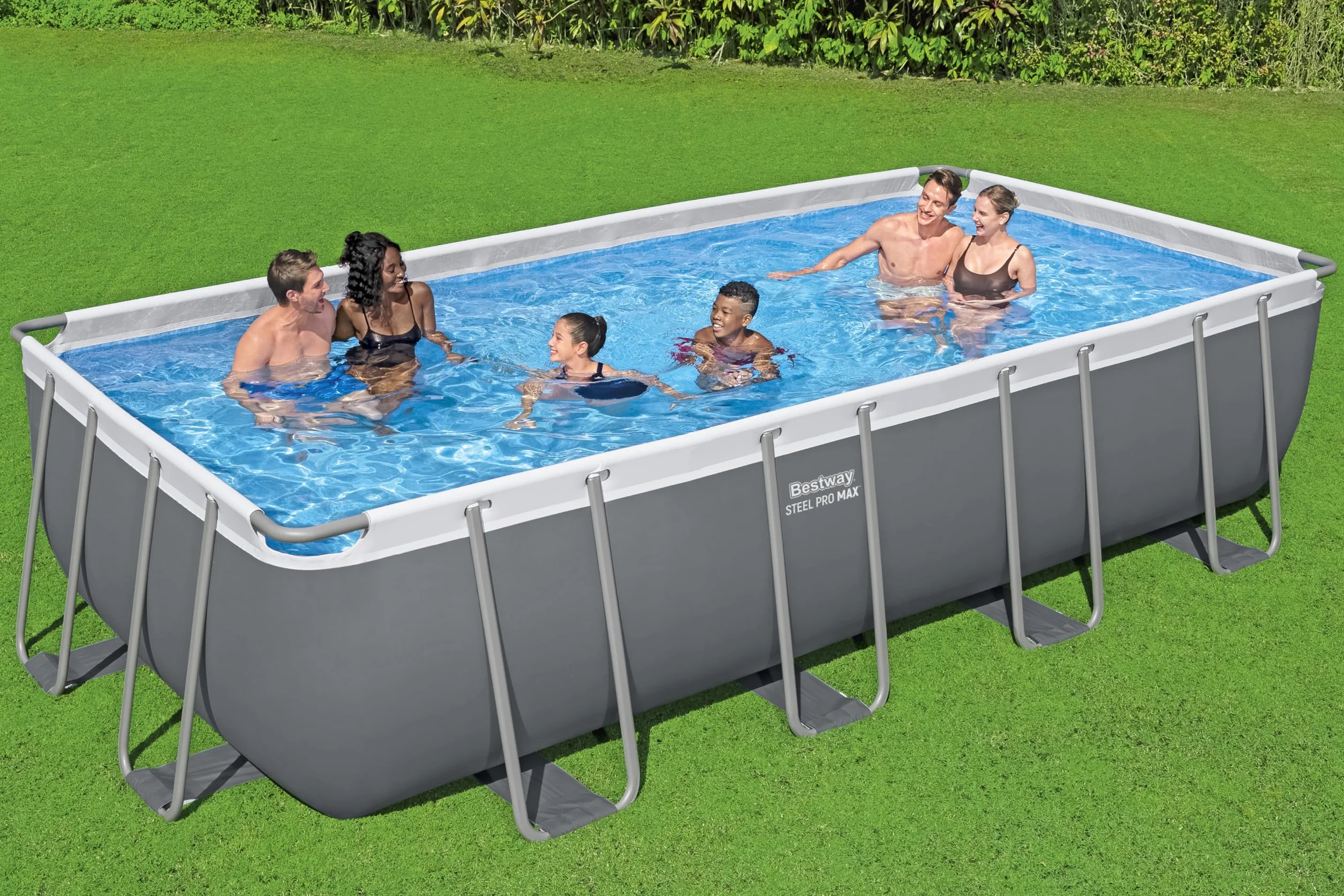 Bestway Steel Pro Max Kit Piscine Hors Sol 549 cm x 274 cm x 122 cm Gris foncé