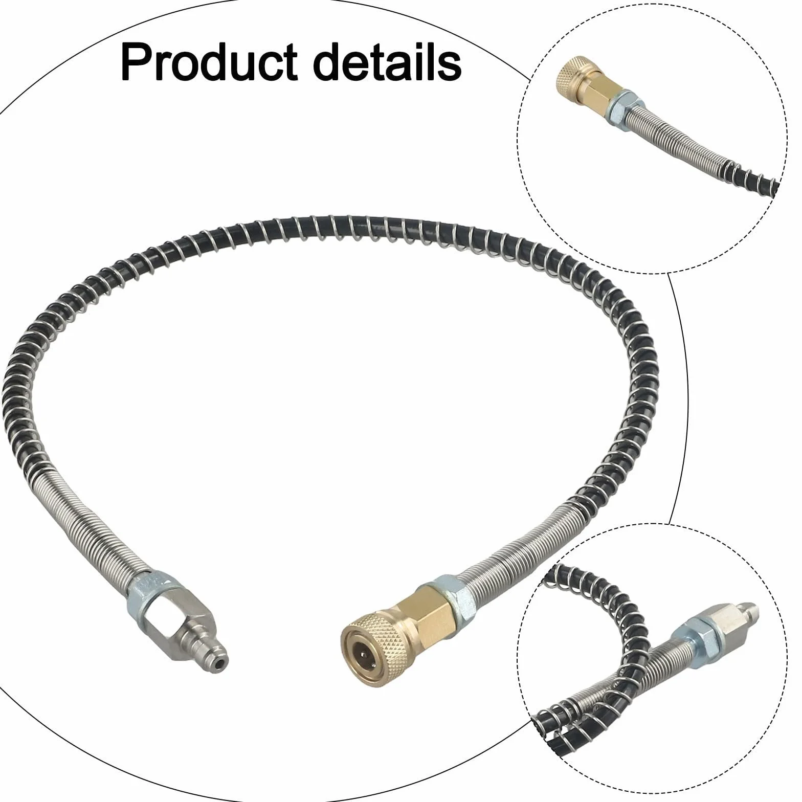 Tuyau de Recharge 500 mm 4500 psi PCP-Scuba Paintball Ressort Anti-Torsion renforcé