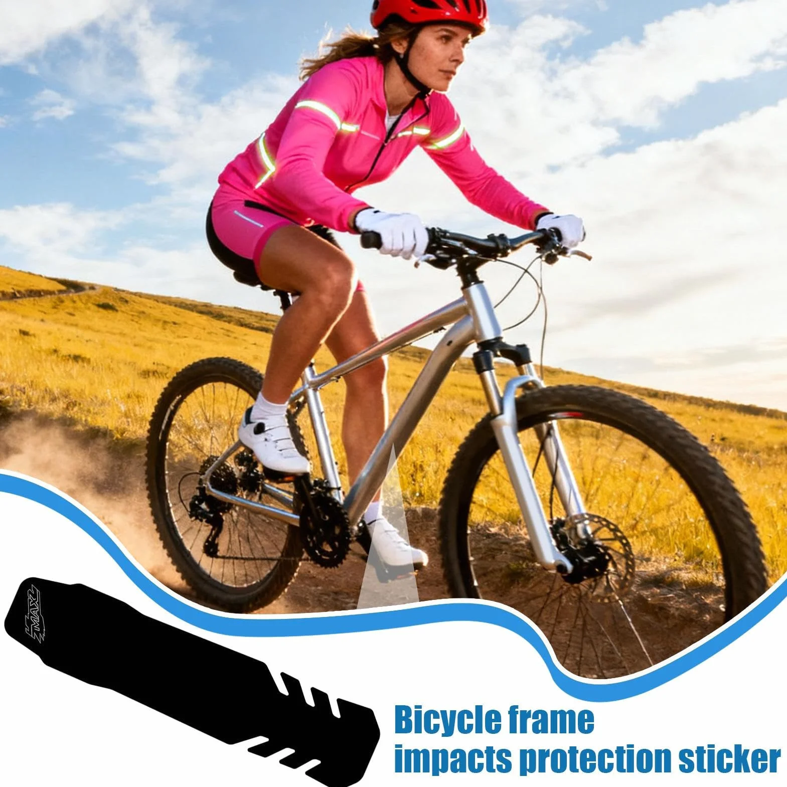 Protection de cadre de vélo – Ruban adhésif de protection anti-collision pour guidon de fourche, peinture