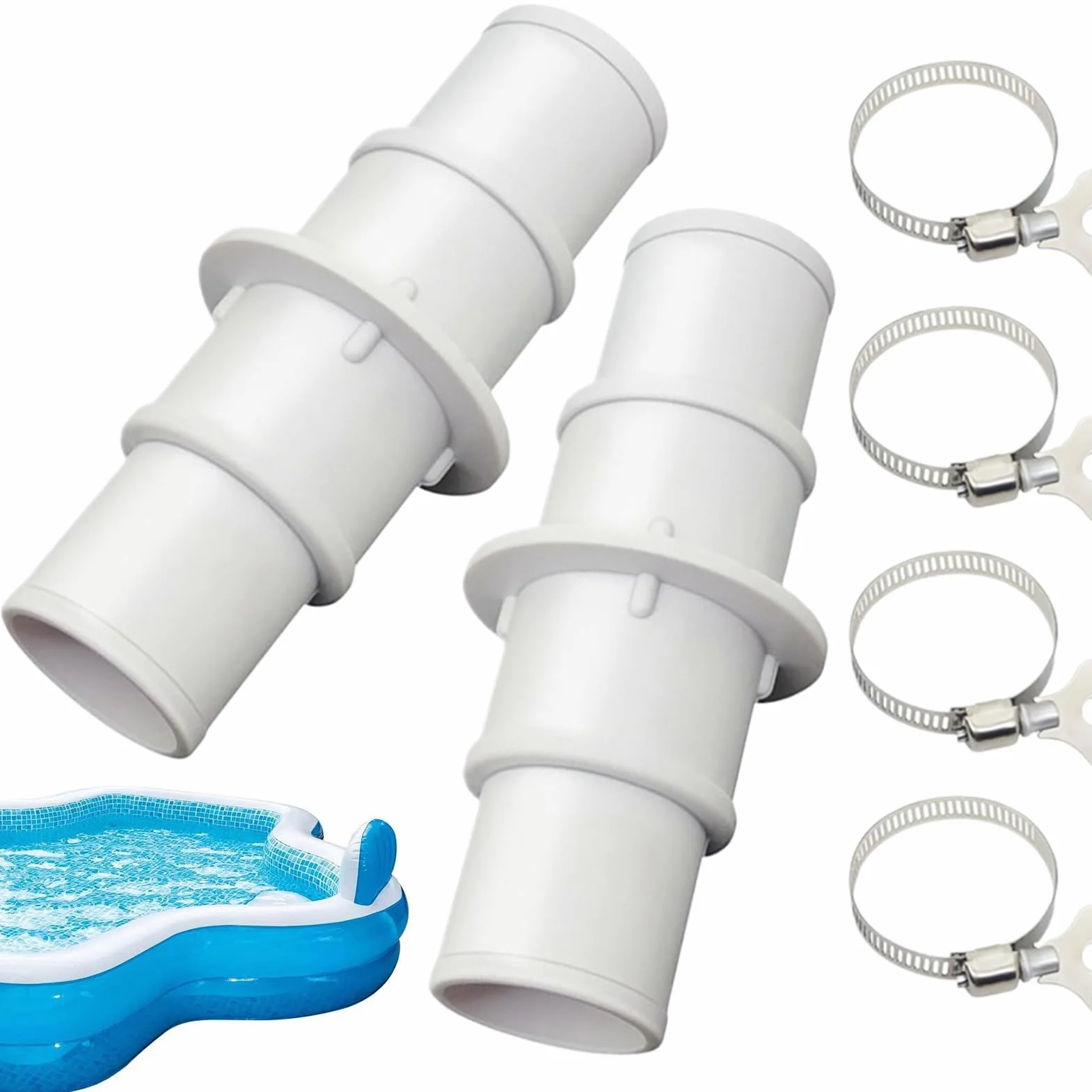 Raccord pour tuyau de pompe de piscine 32 mm ou 38 mm, 2 pièces adaptateur pour aspirateur